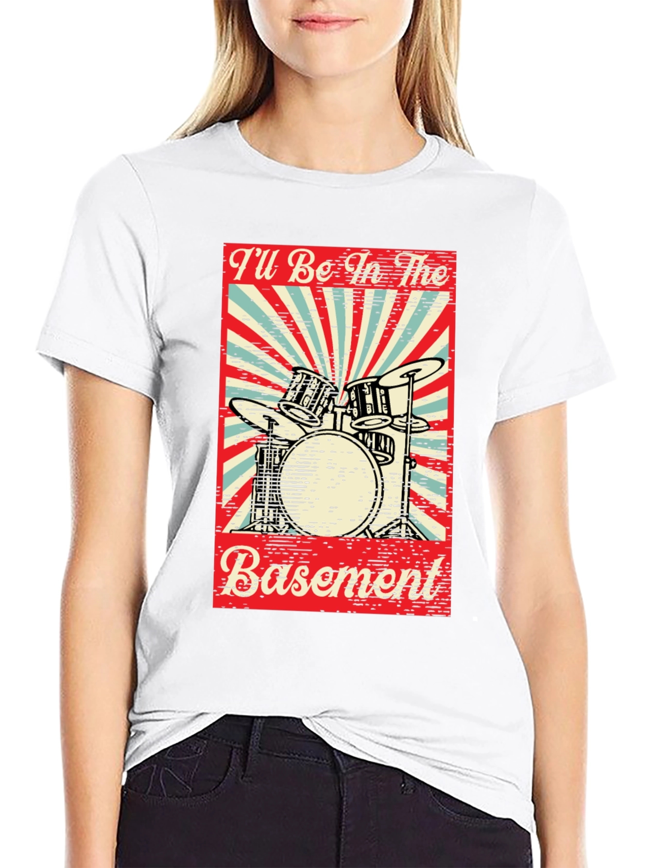 Drumset Basement Graphic Tee - Black