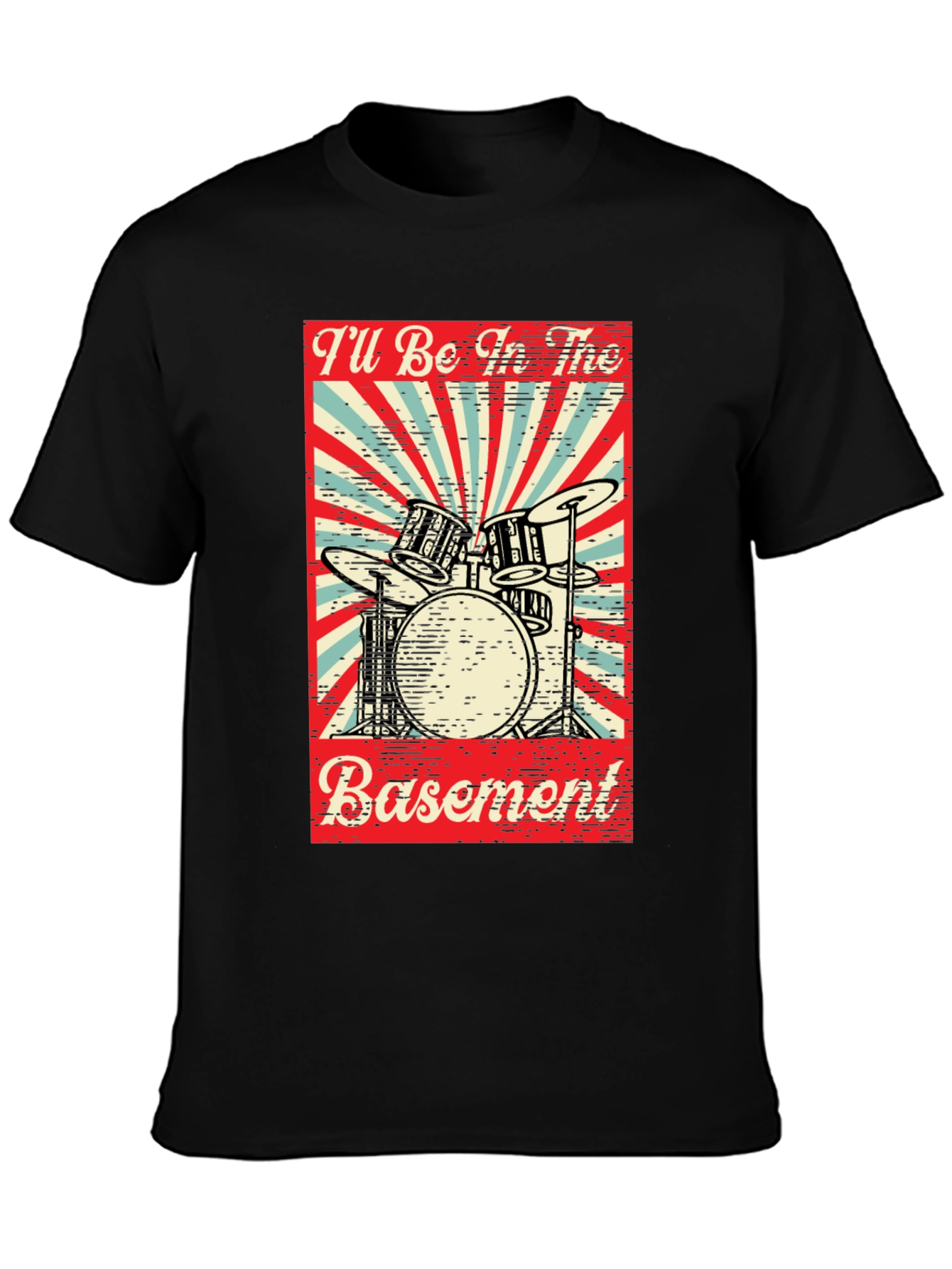 Drumset Basement Graphic Tee - Black
