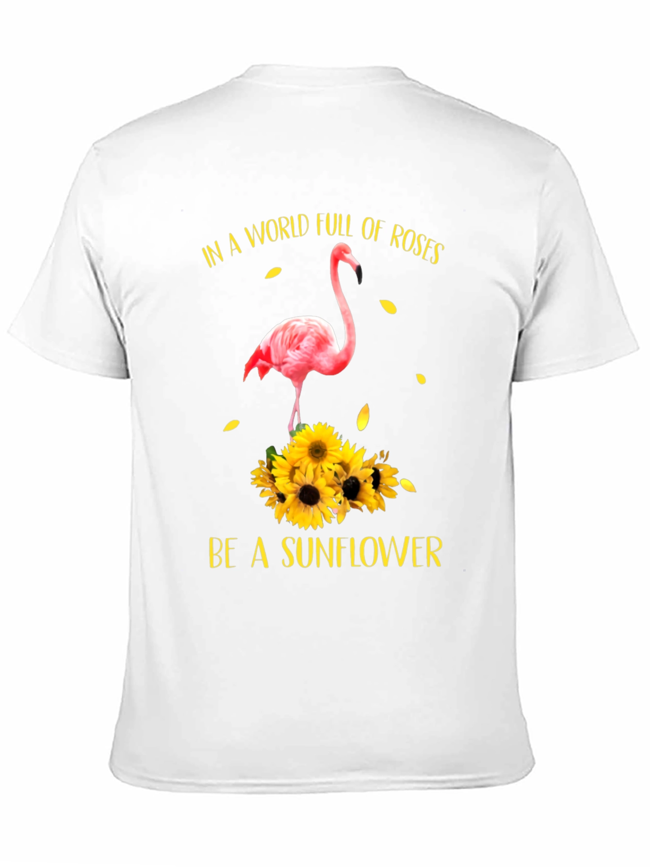 Flamingo Sunflower Graphic T-Shirt