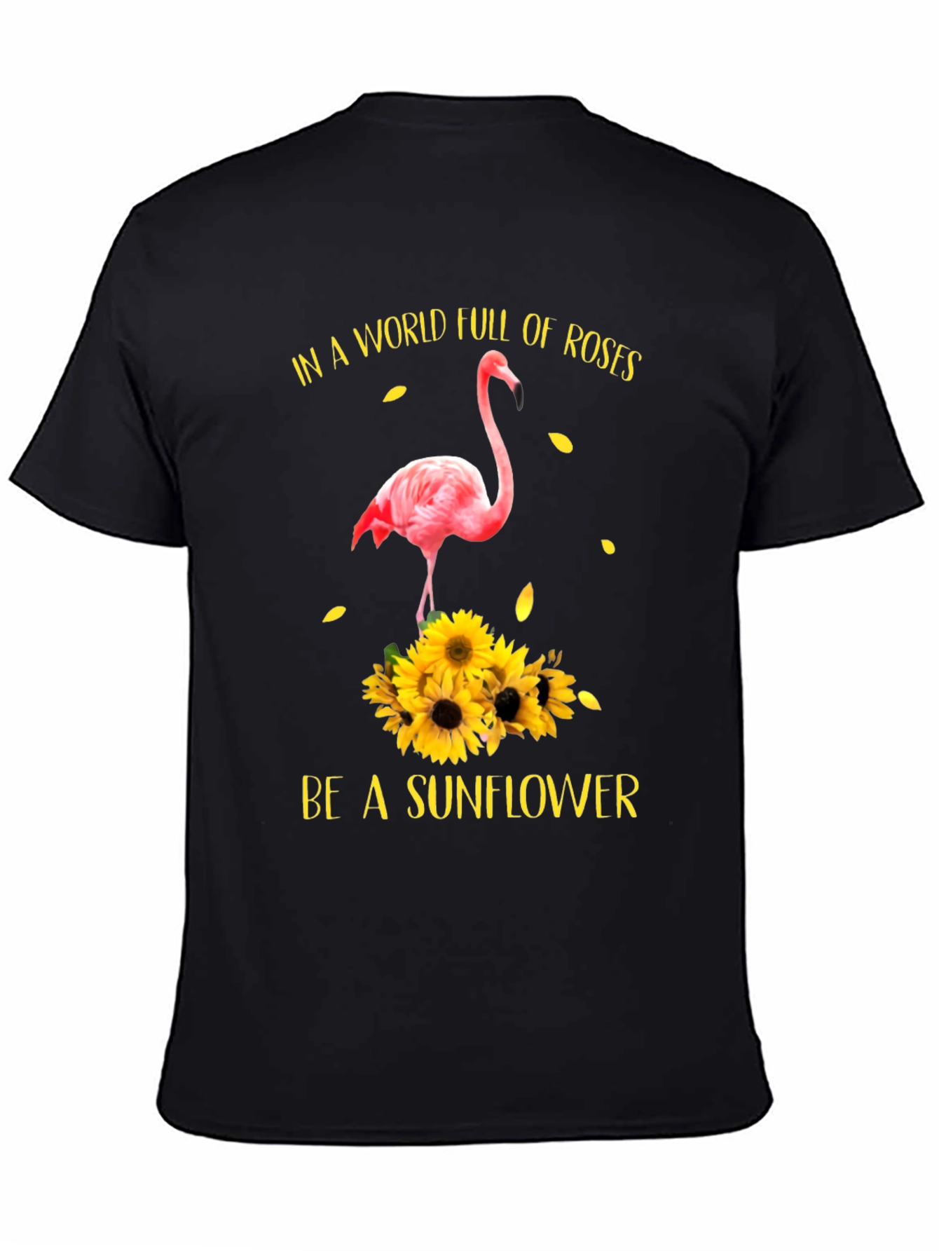 Flamingo Sunflower Graphic T-Shirt