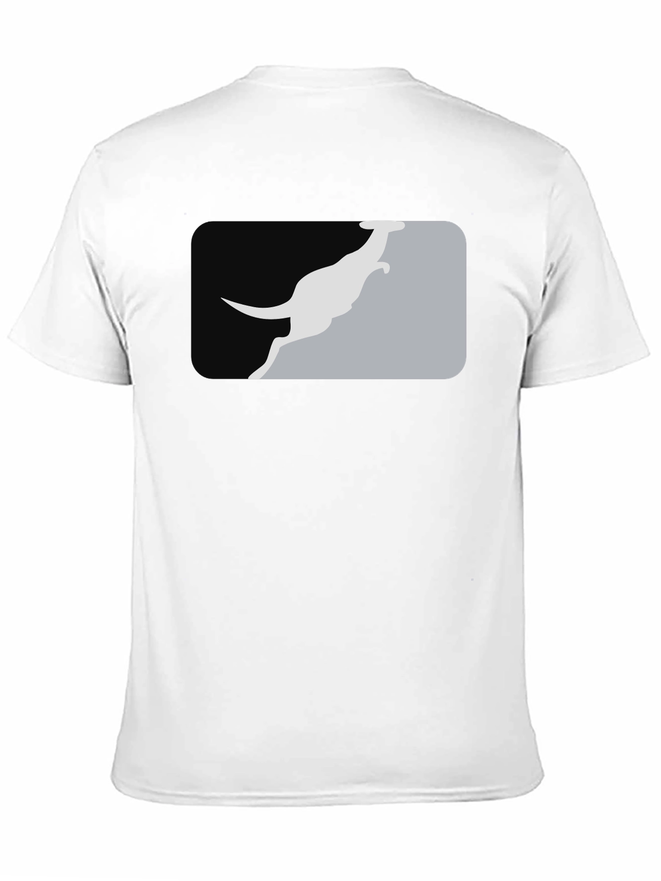 Kangaroo Silhouette Graphic Tee - Black Casual Shirt