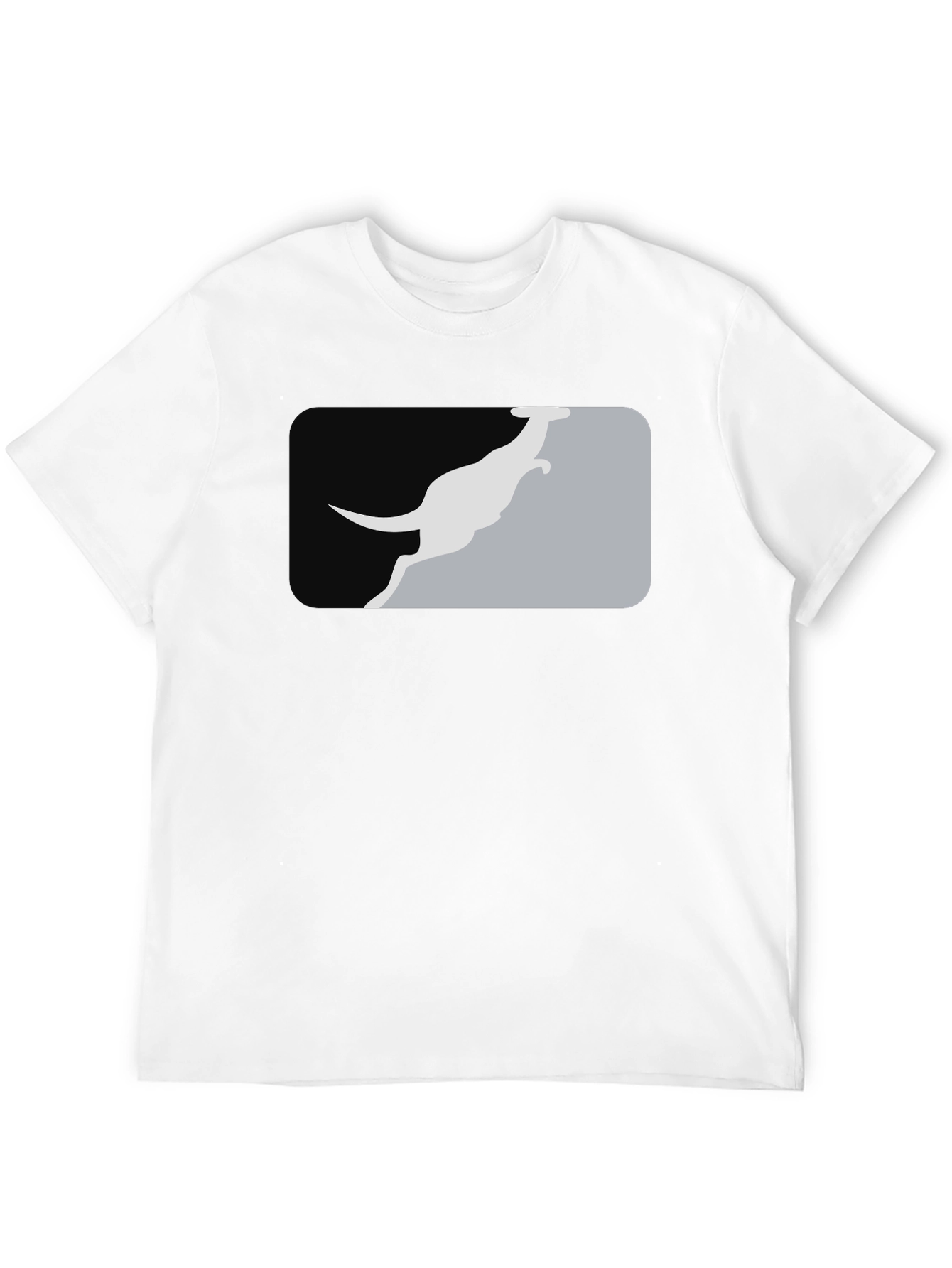 Kangaroo Silhouette Graphic Tee - Black Casual Shirt