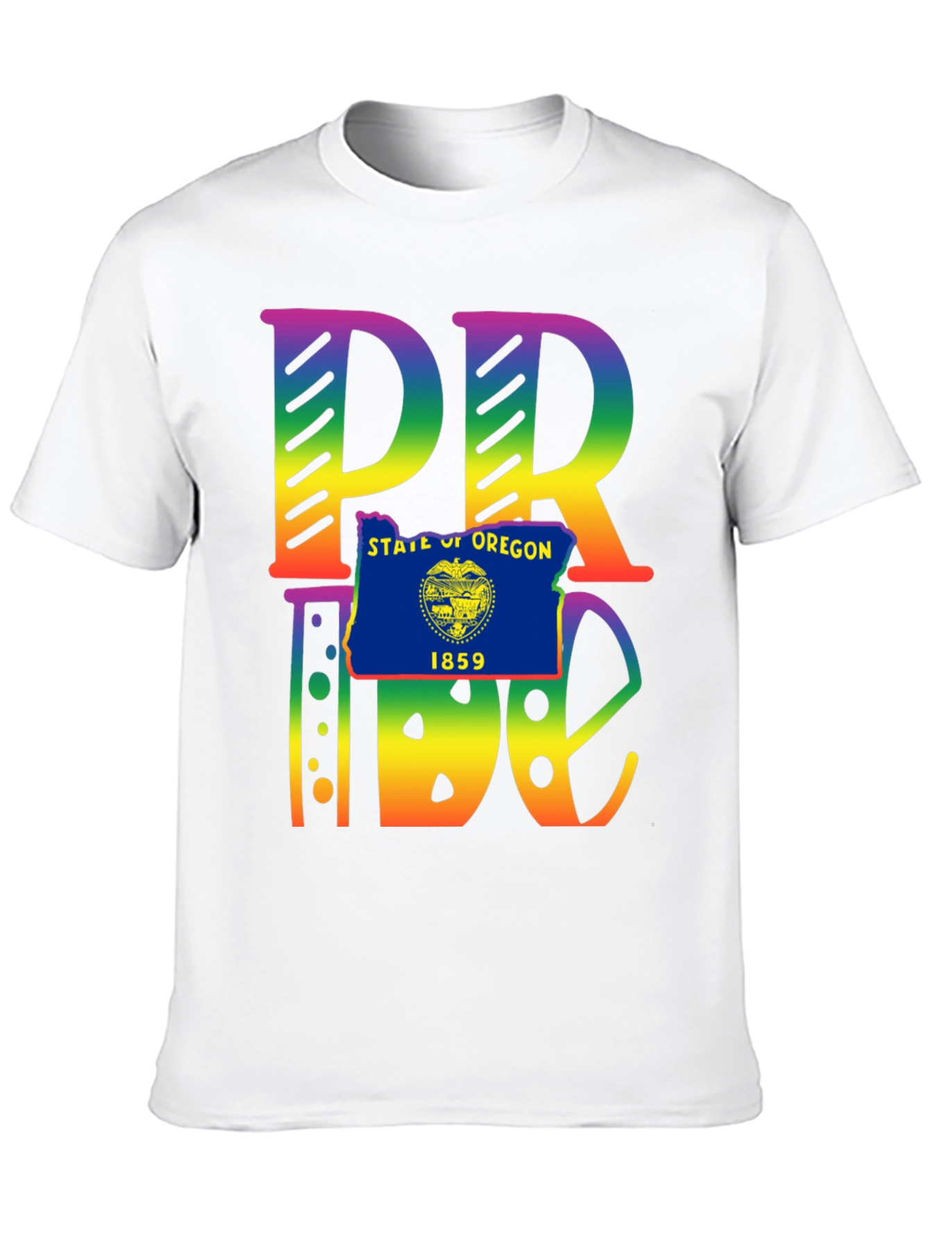Oregon Pride T-Shirt - Rainbow Graphic Tee