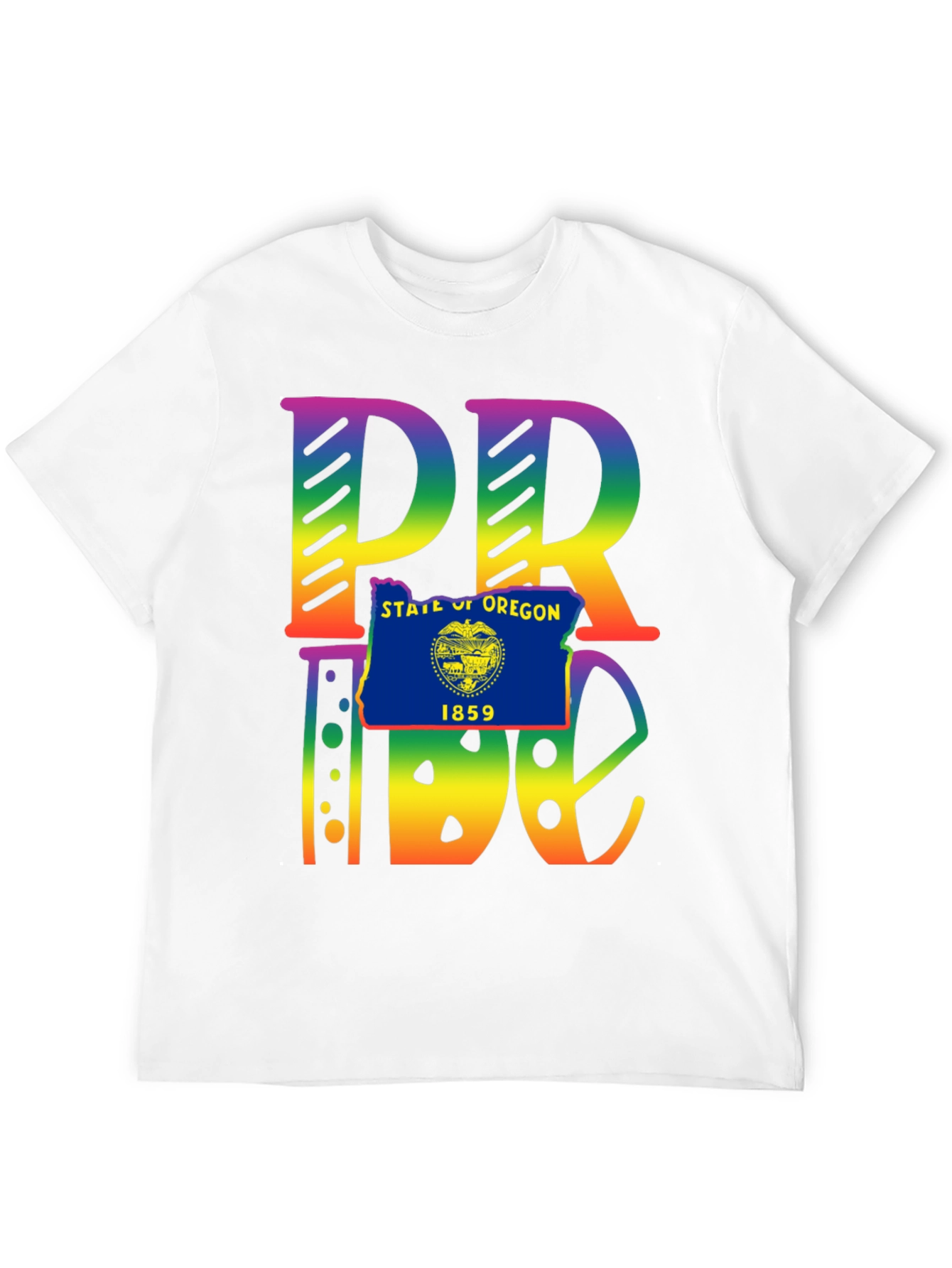 Oregon Pride T-Shirt - Rainbow Graphic Tee