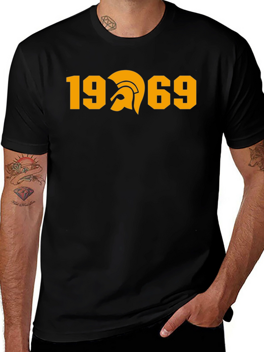 1969 Trojan Helmet Graphic Tee - Black