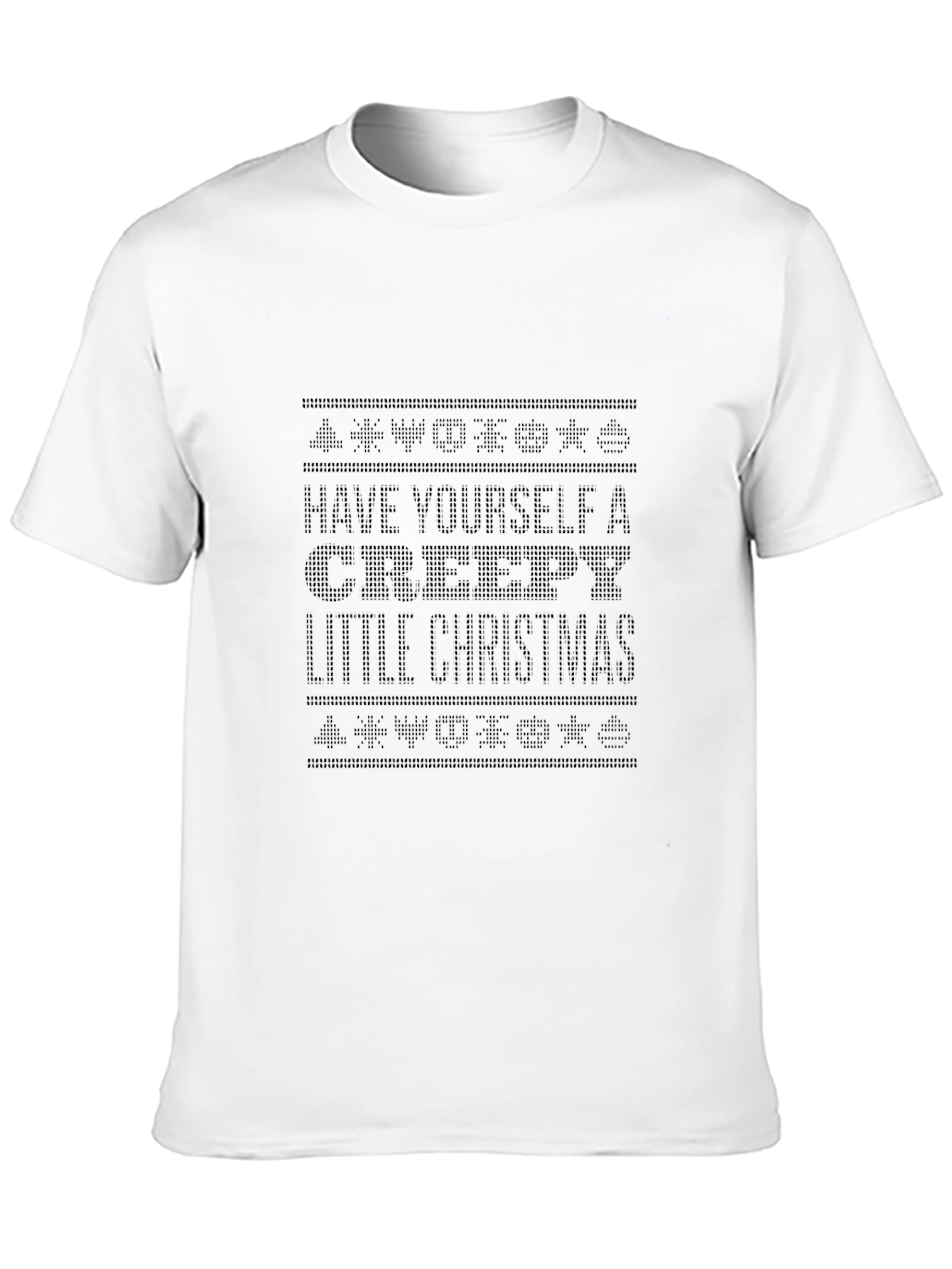 Creepy Christmas Graphic Tee - Soft Black Cotton Shirt