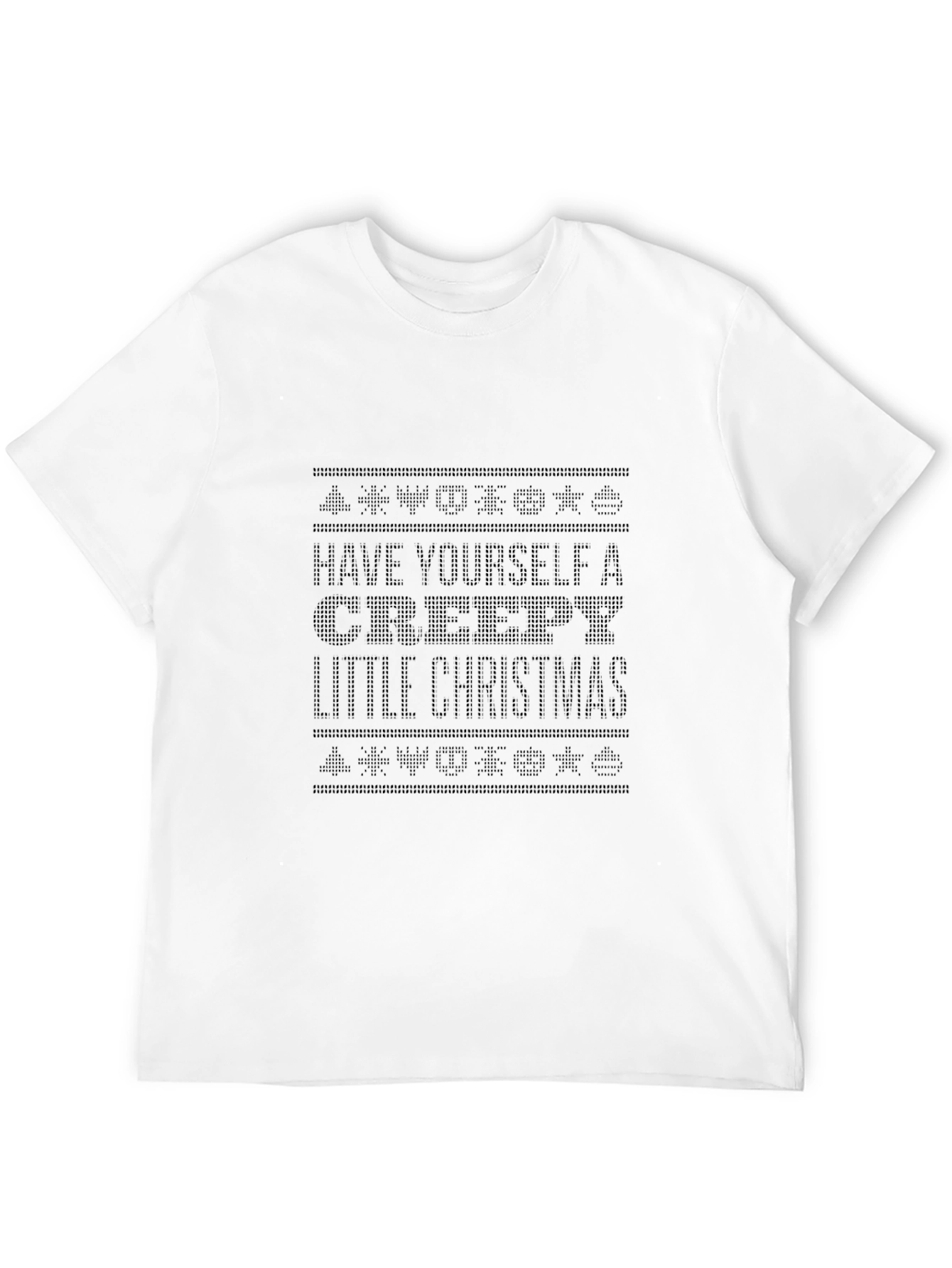 Creepy Christmas Graphic Tee - Soft Black Cotton Shirt