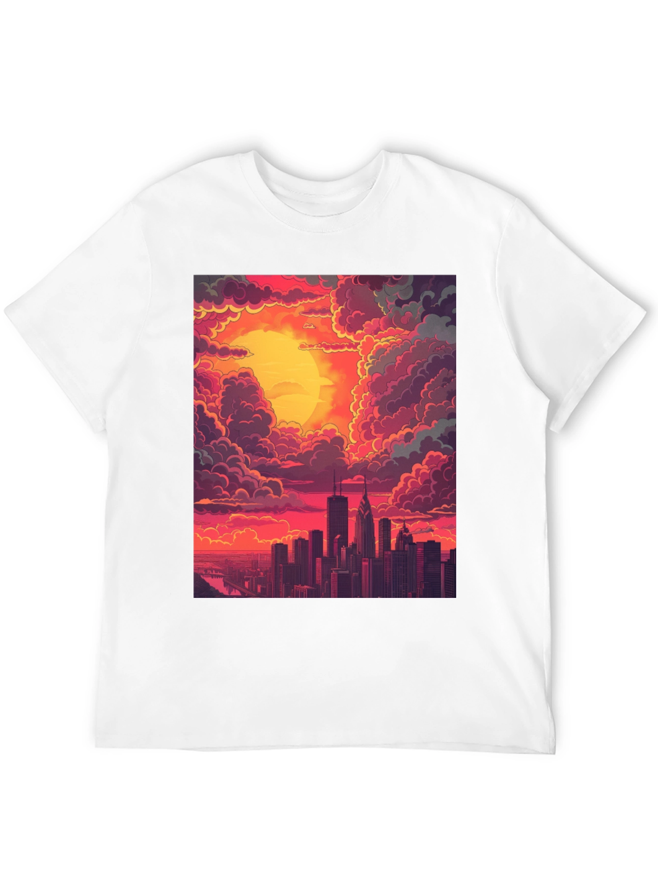 Cityscape Sunset Graphic Tee