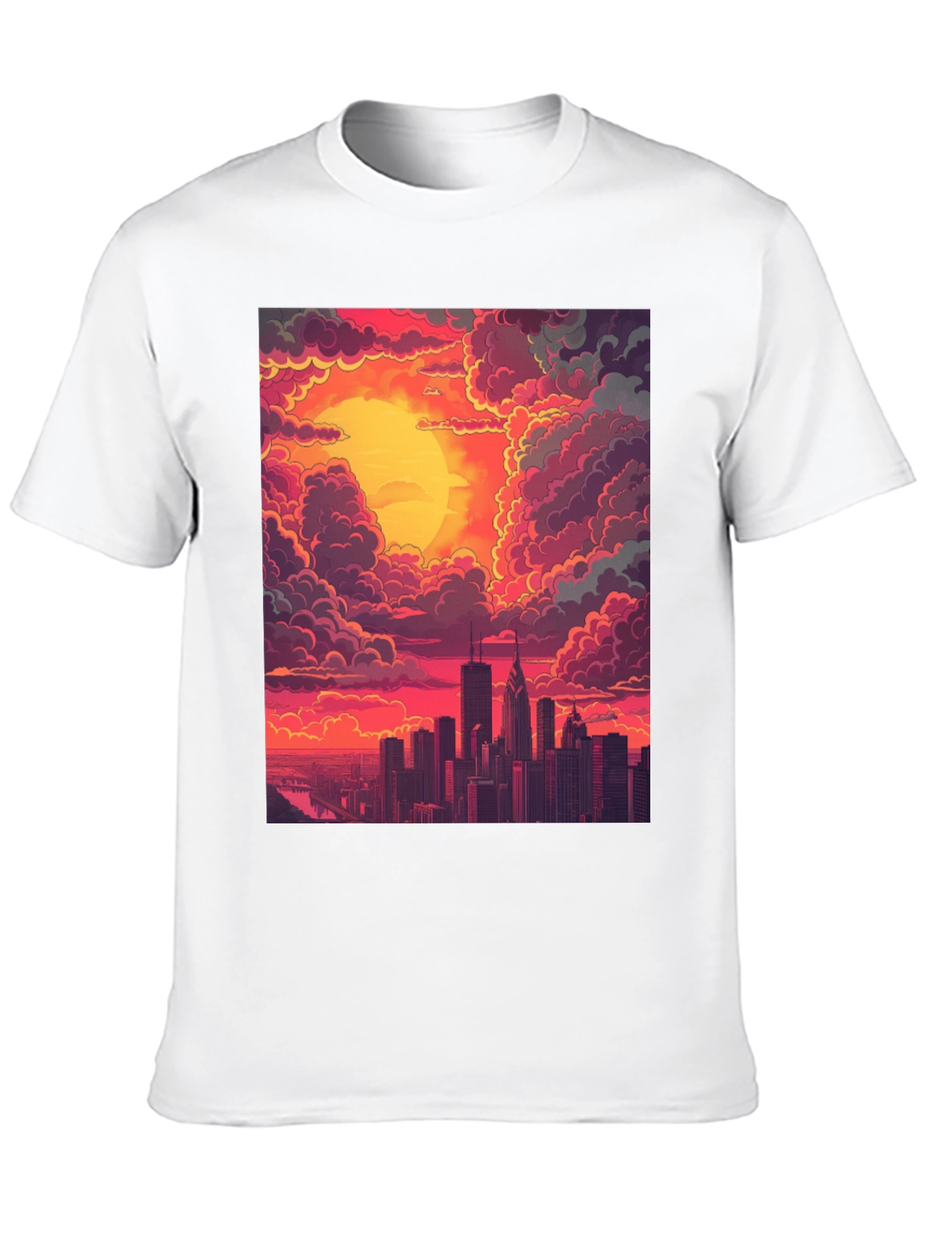 Cityscape Sunset Graphic Tee