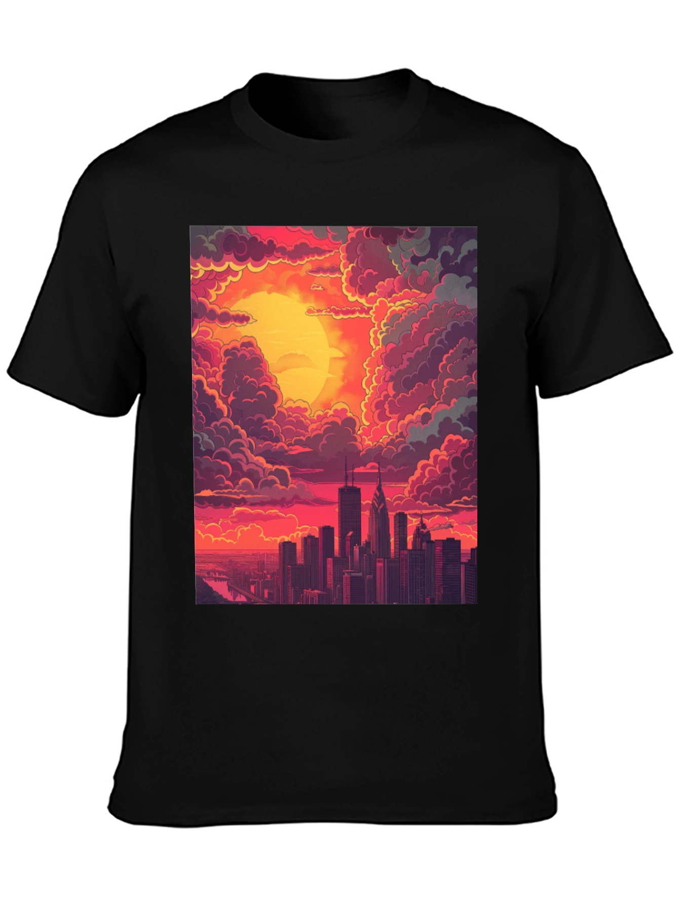 Cityscape Sunset Graphic Tee