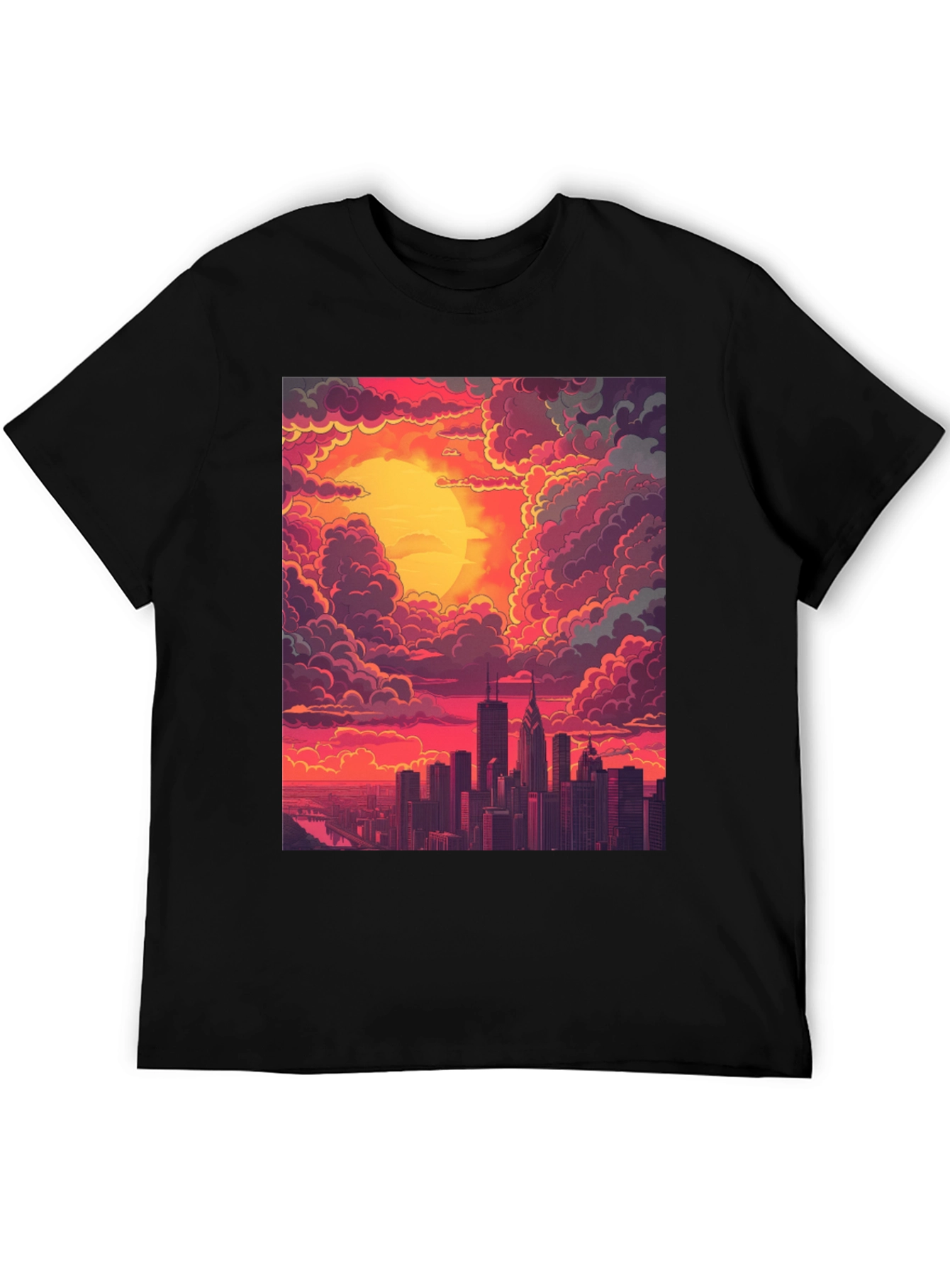 Cityscape Sunset Graphic Tee
