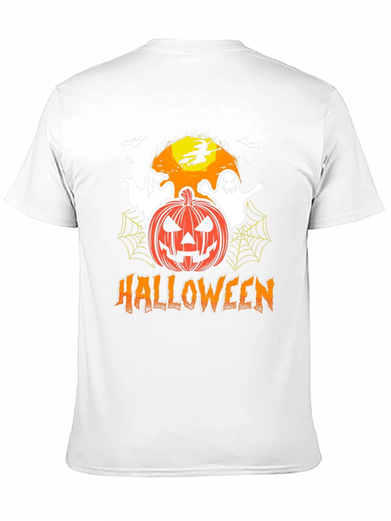 Halloween Theme T-Shirt with Ghosts & Pumpkin