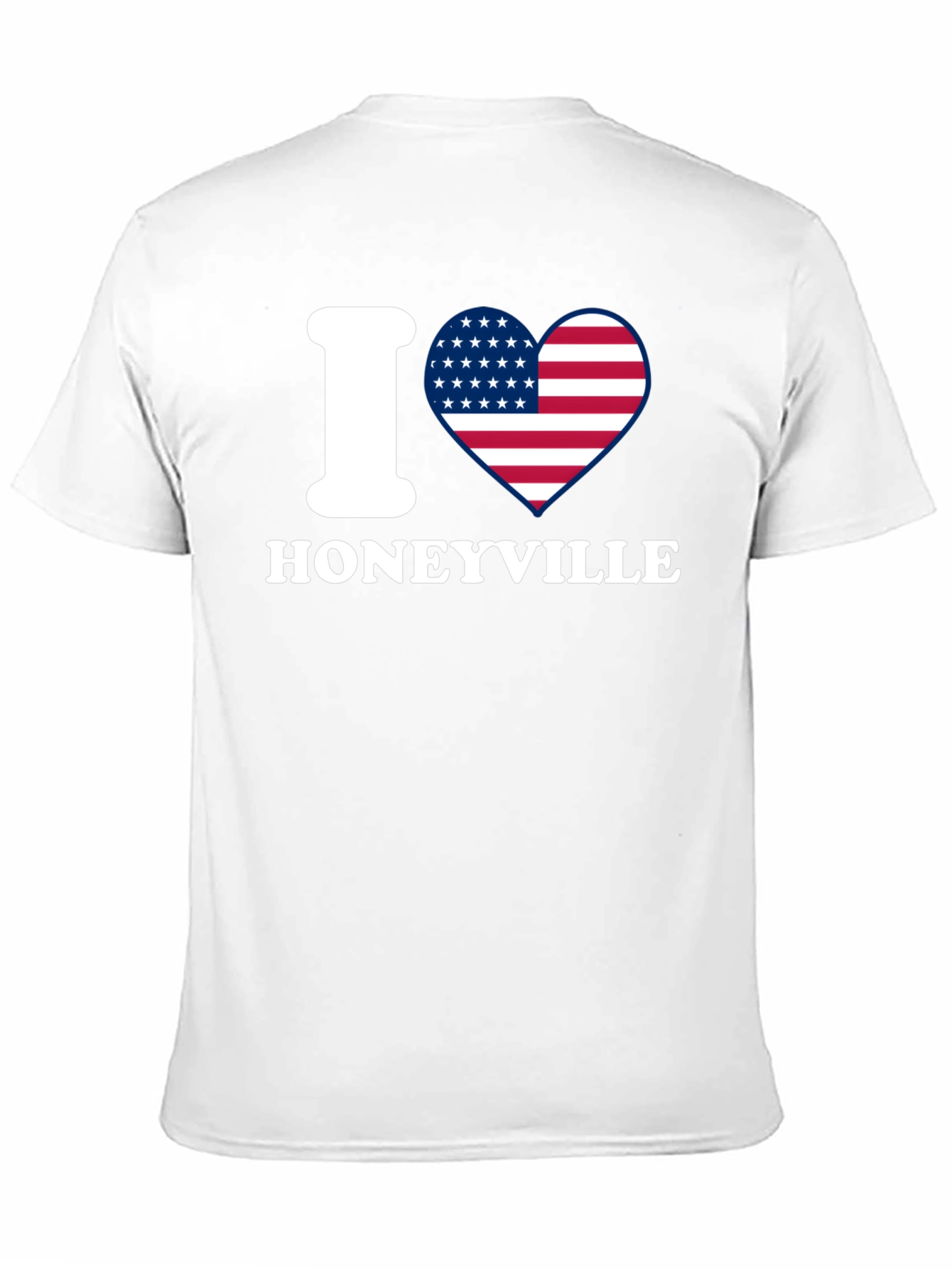 I Heart Honeyville USA Flag Graphic T-Shirt