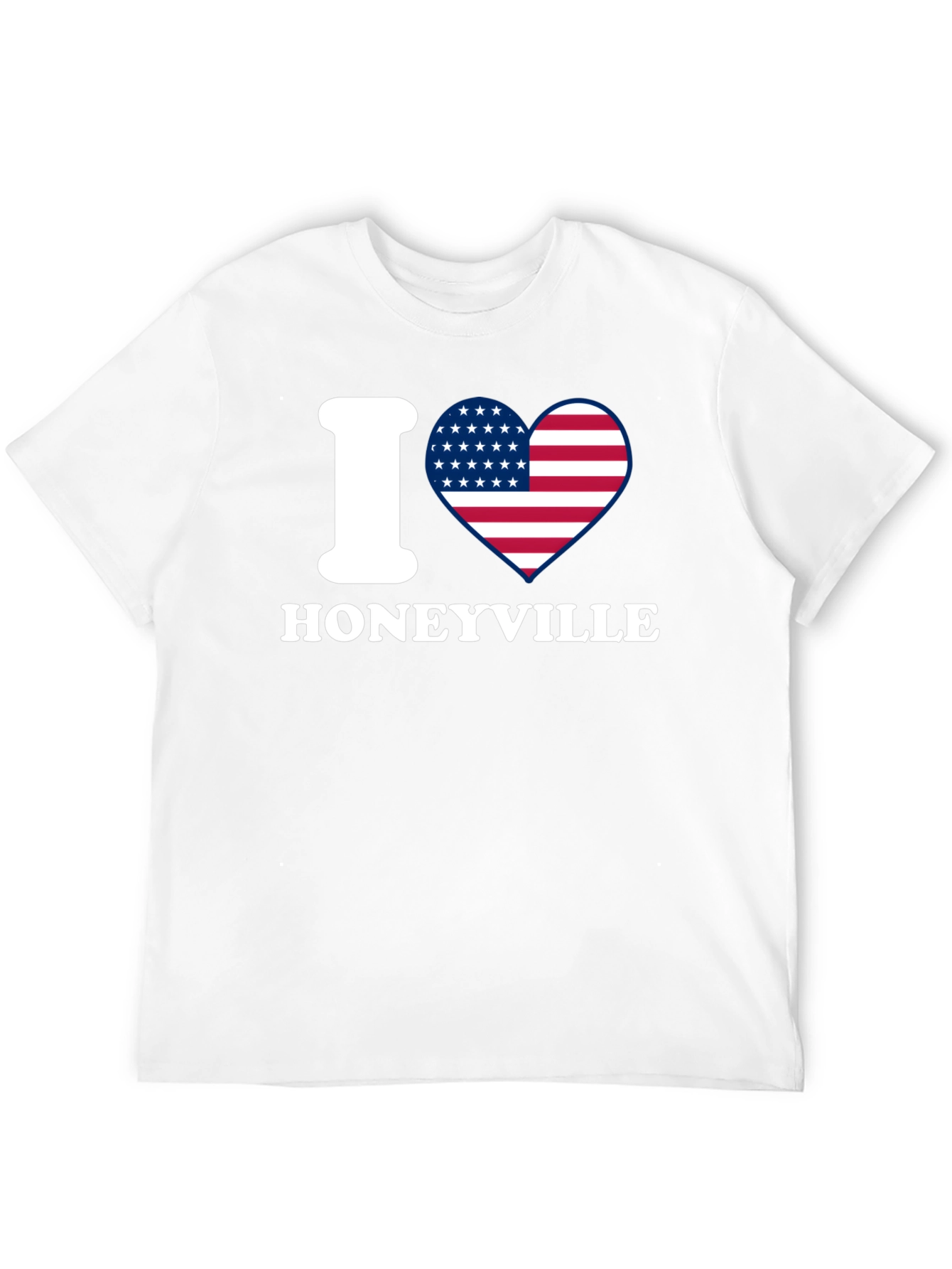 I Heart Honeyville USA Flag Graphic T-Shirt