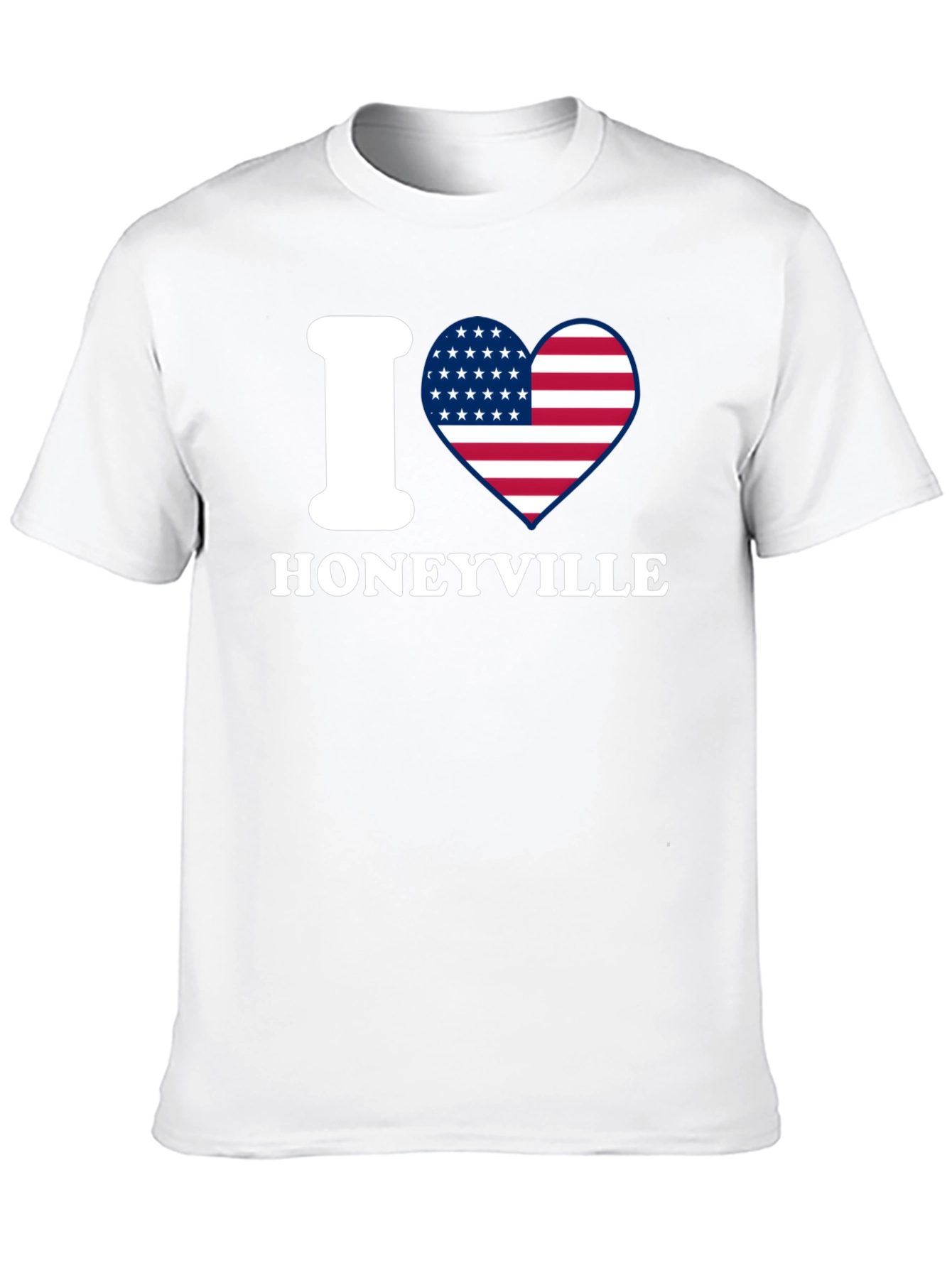 I Heart Honeyville USA Flag Graphic T-Shirt