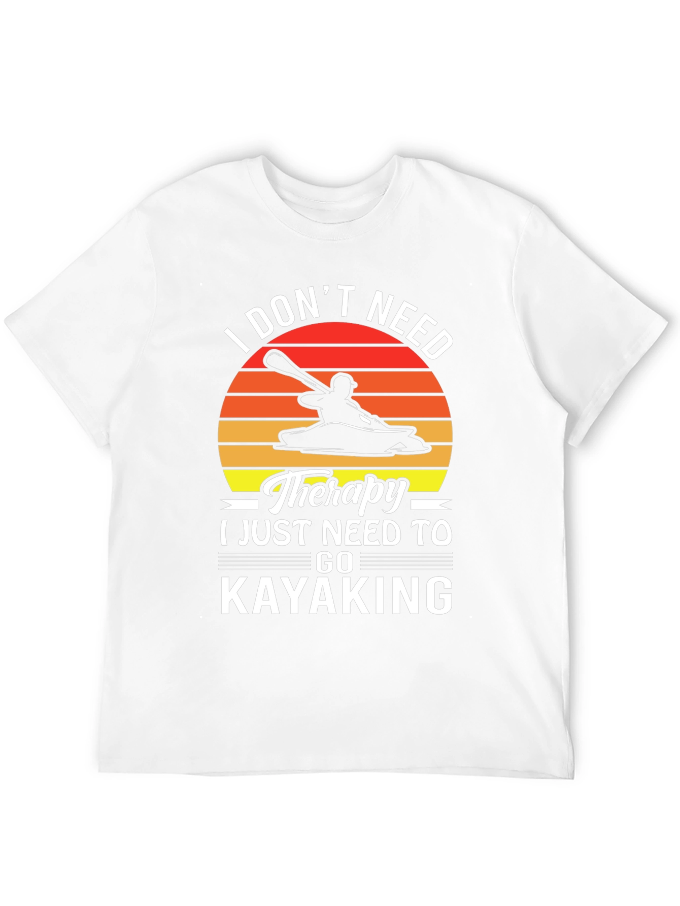 Kayaking Therapy T-Shirt - Mens Black Graphic Tee