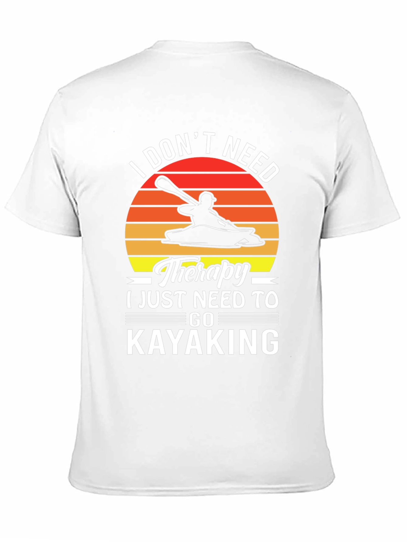Kayaking Therapy T-Shirt - Mens Black Graphic Tee
