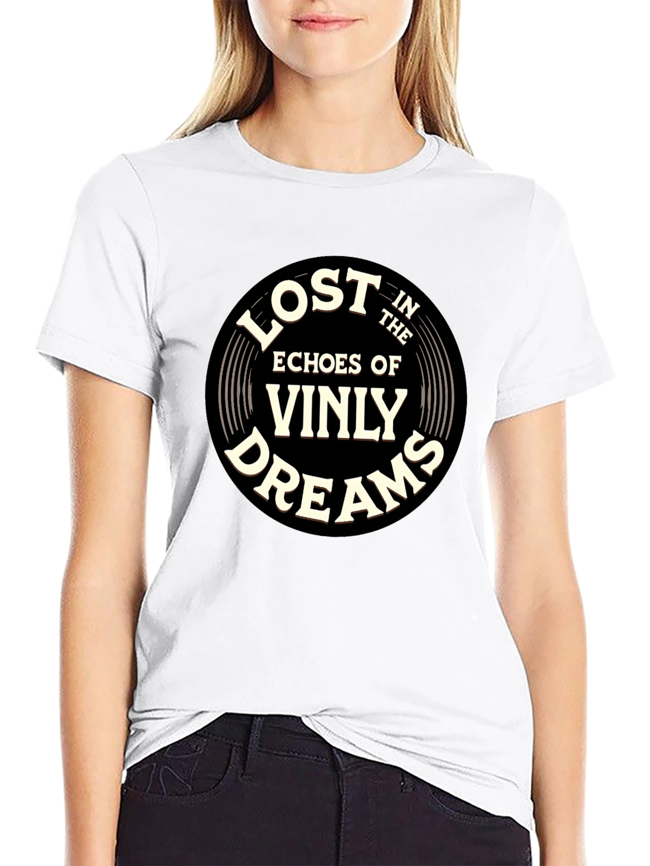 Lost in the Echoes of Vinyl Dreams T-Shirt
