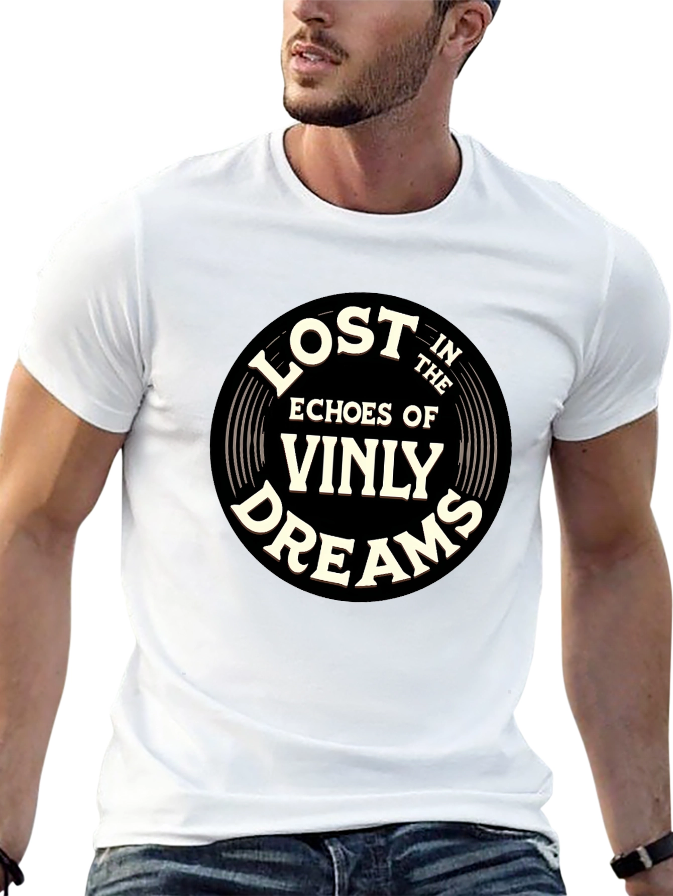 Lost in the Echoes of Vinyl Dreams T-Shirt