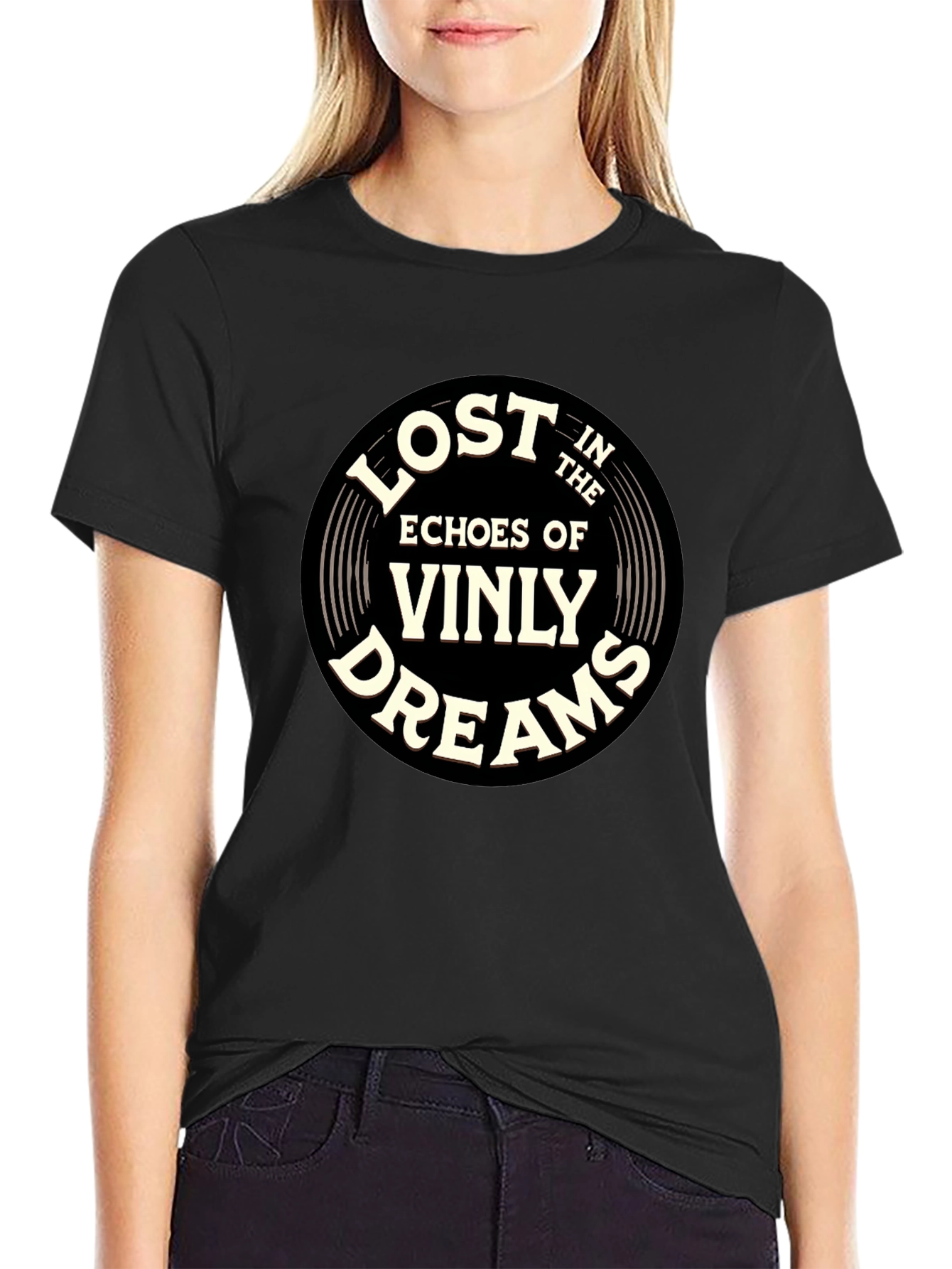 Lost in the Echoes of Vinyl Dreams T-Shirt