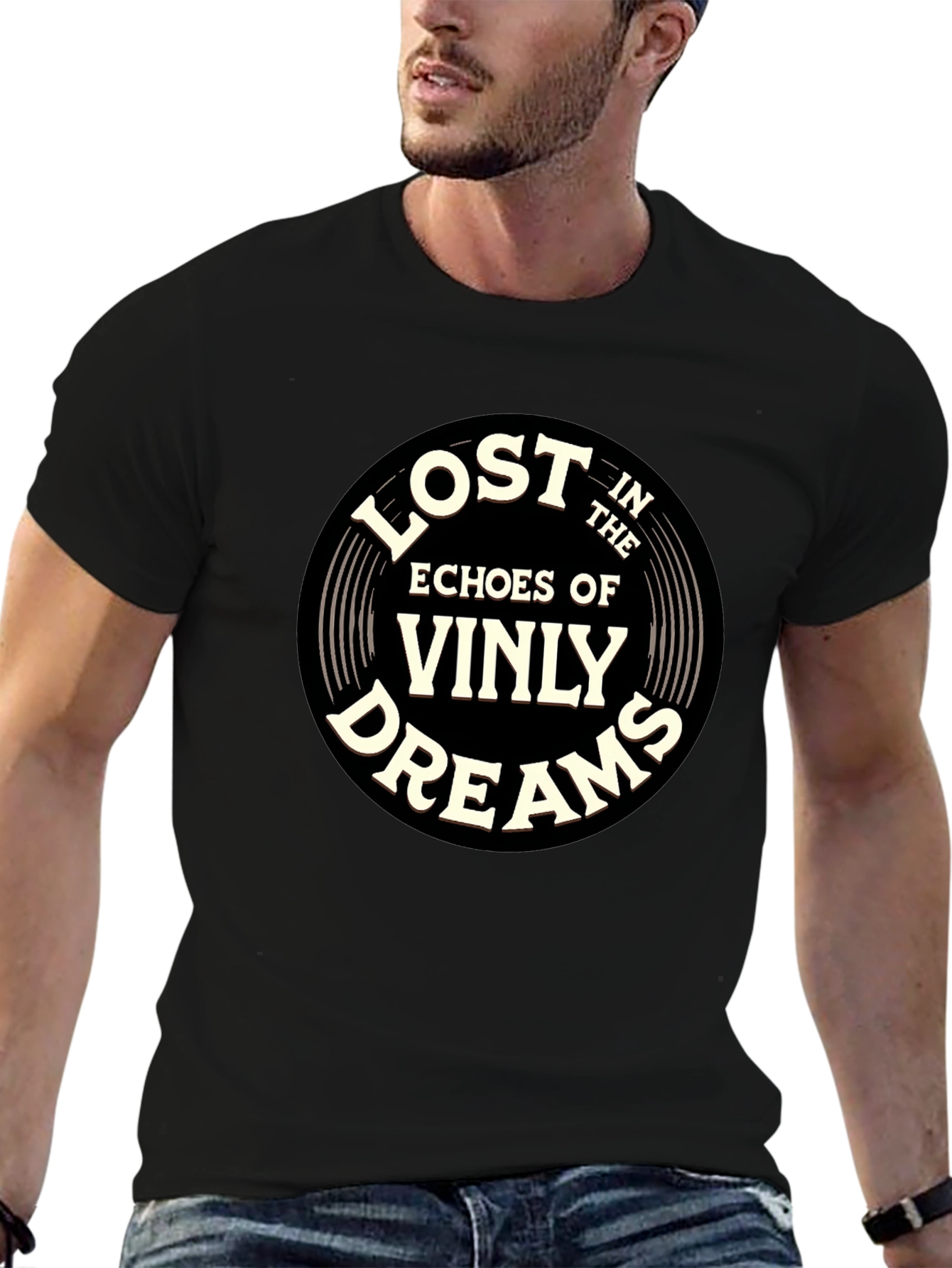 Lost in the Echoes of Vinyl Dreams T-Shirt