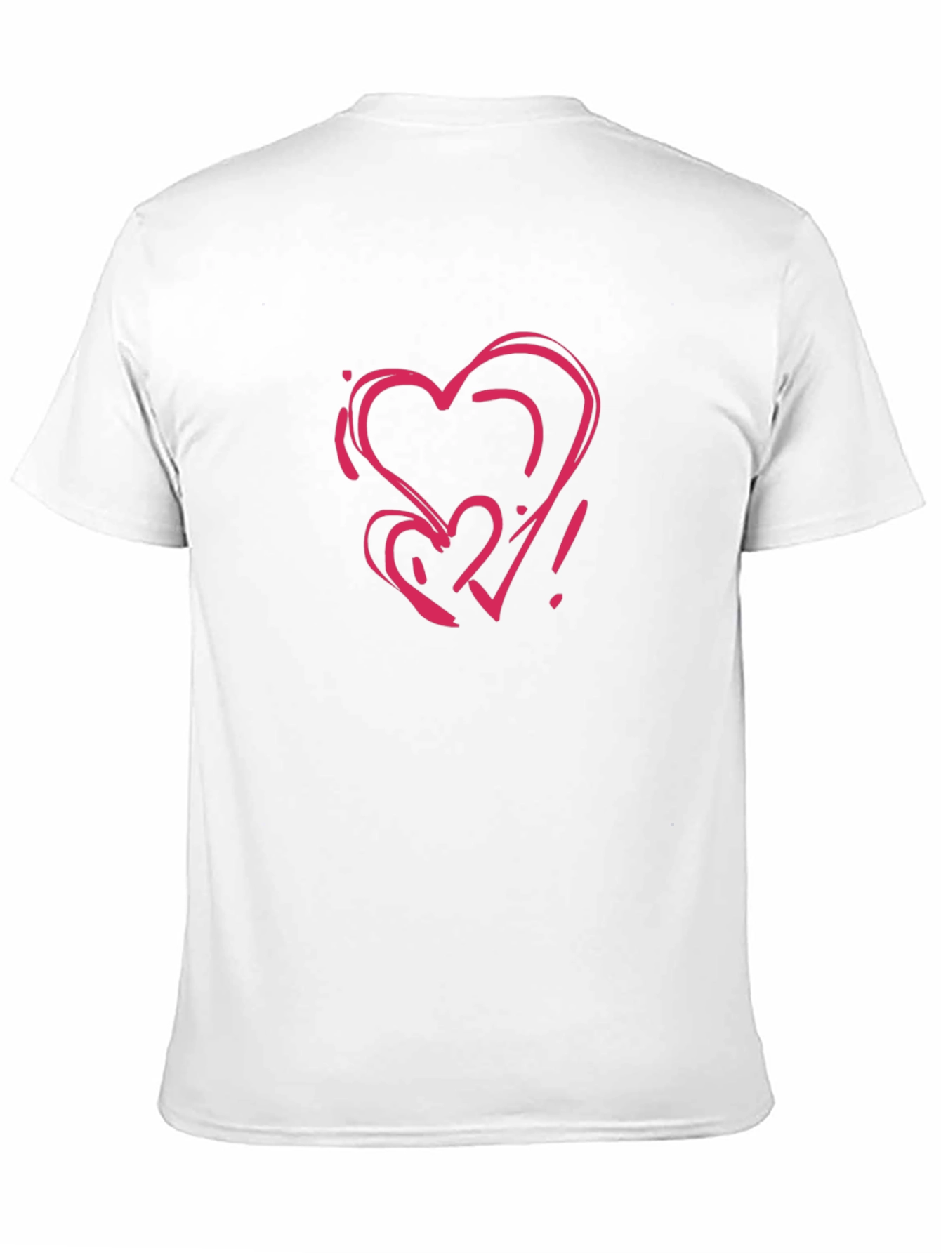 Heart Scribble Graphic Black T-Shirt