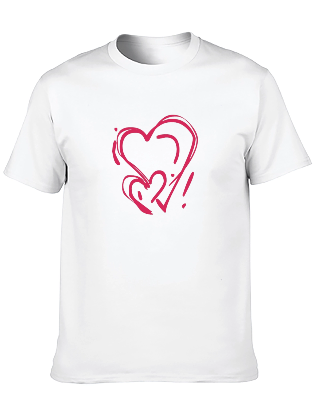 Heart Scribble Graphic Black T-Shirt