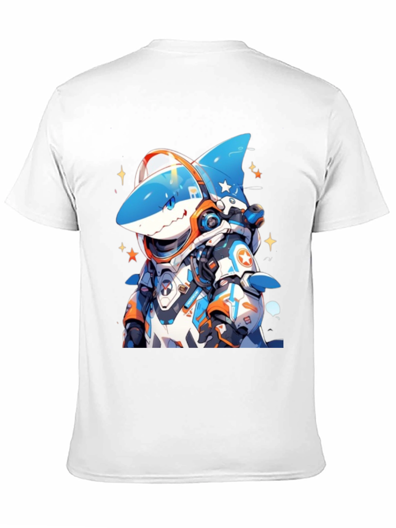 Cool Shark Astronaut Black T-Shirt