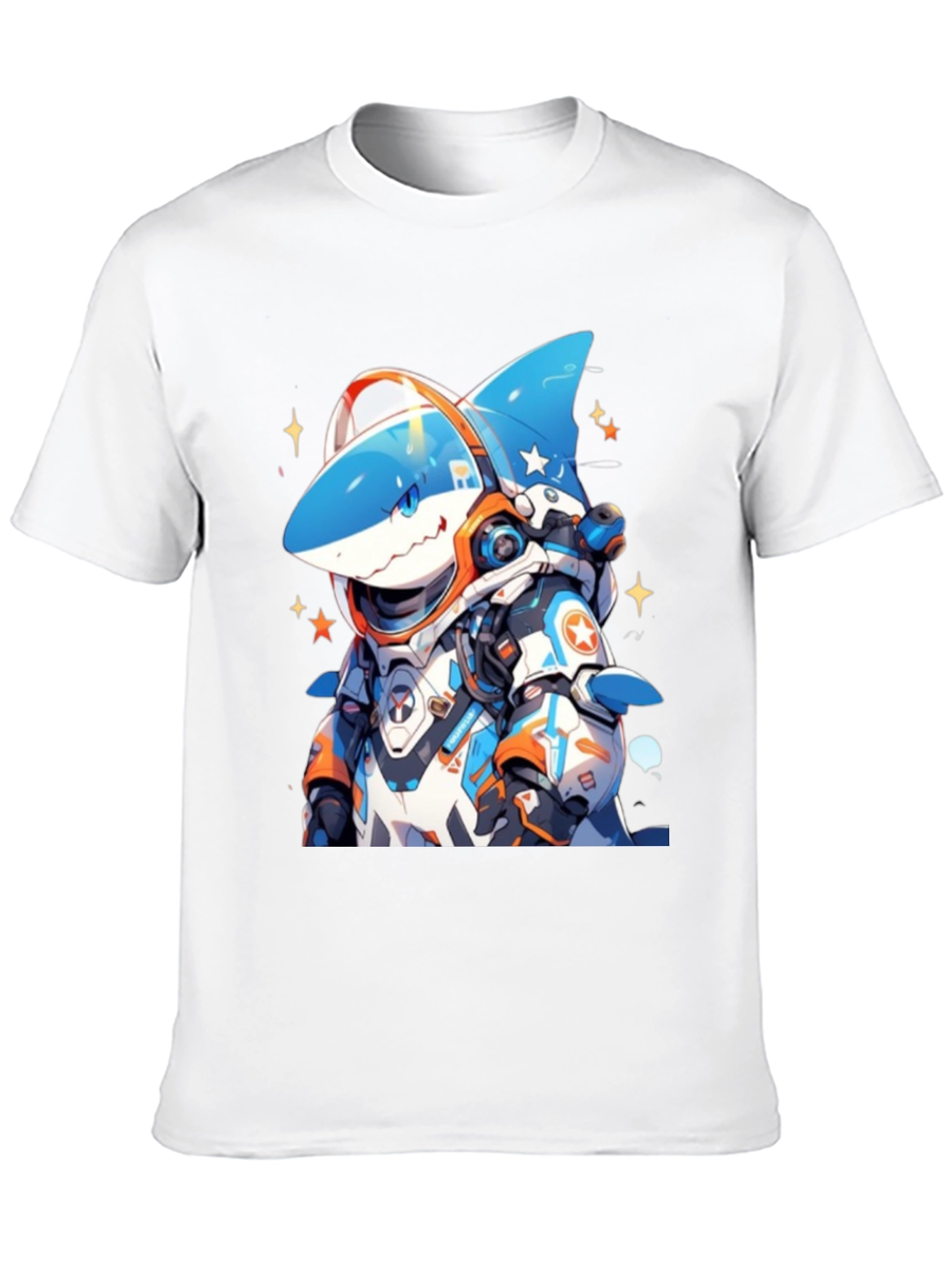 Cool Shark Astronaut Black T-Shirt