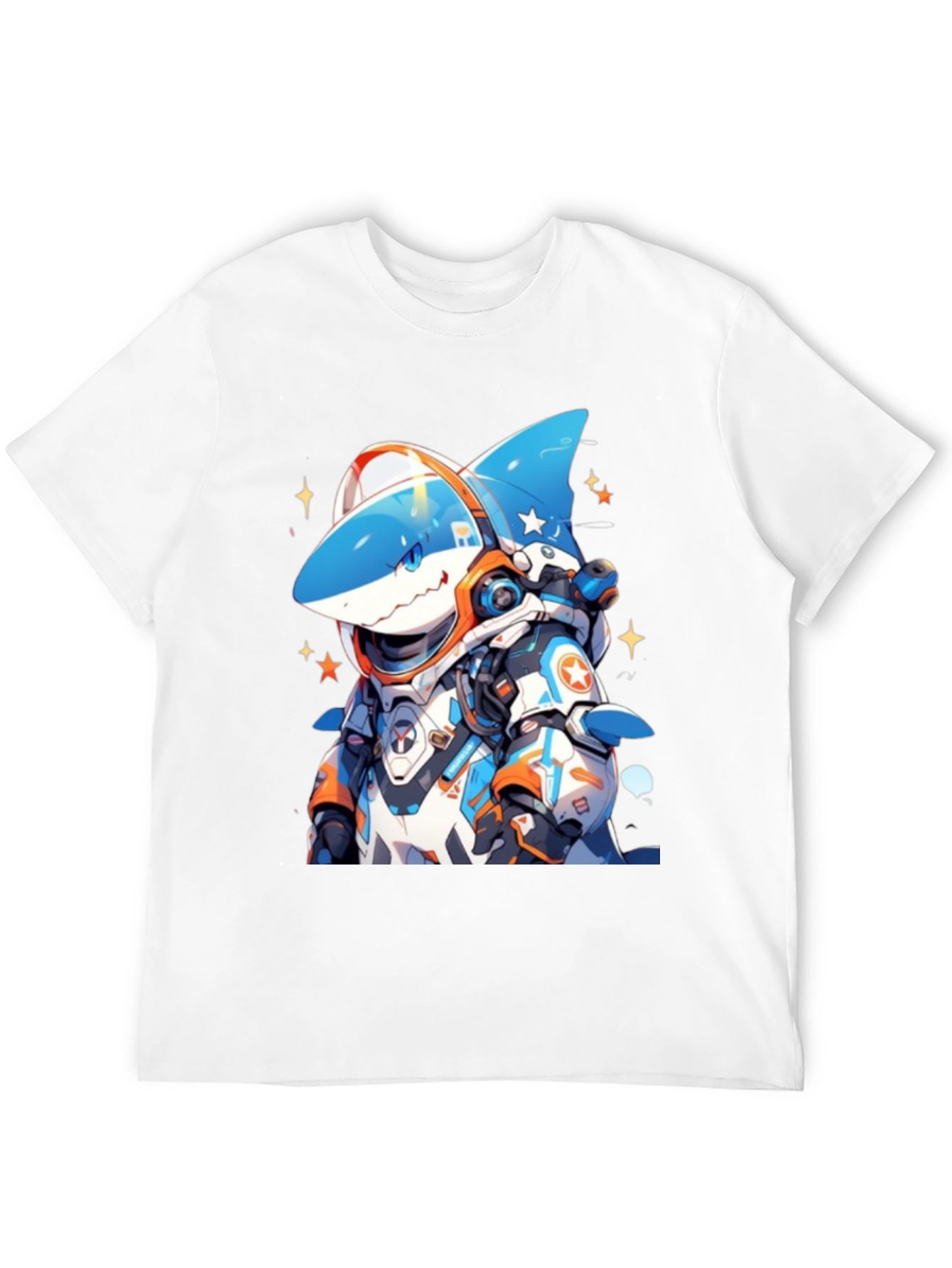 Cool Shark Astronaut Black T-Shirt