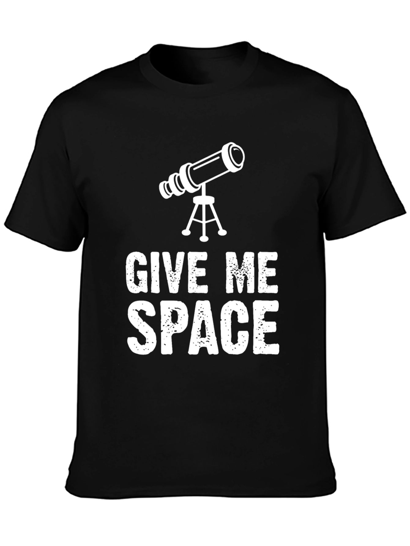 Give Me Space Telescope Black T-Shirt