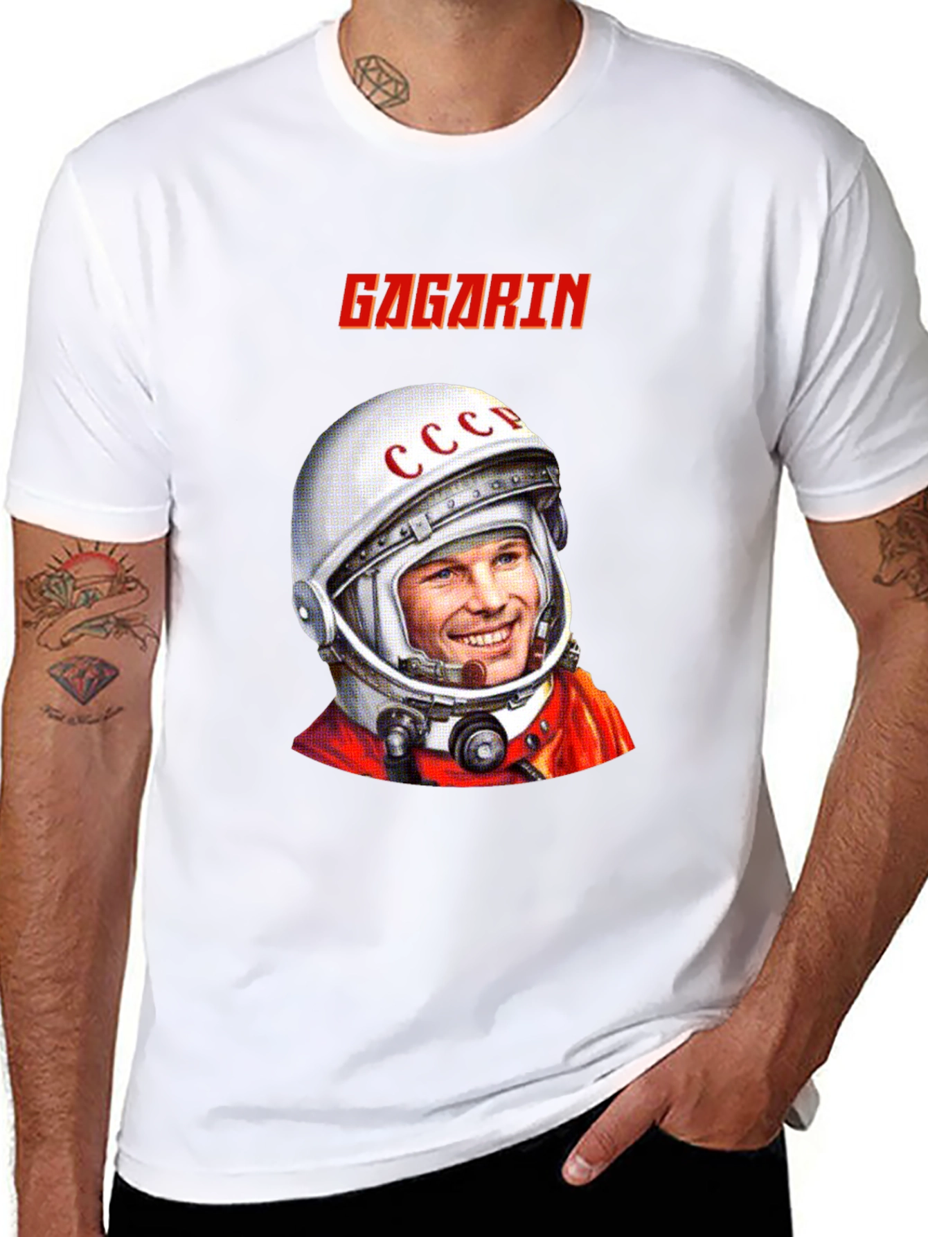 Gagarin Space Race T-Shirt - Black