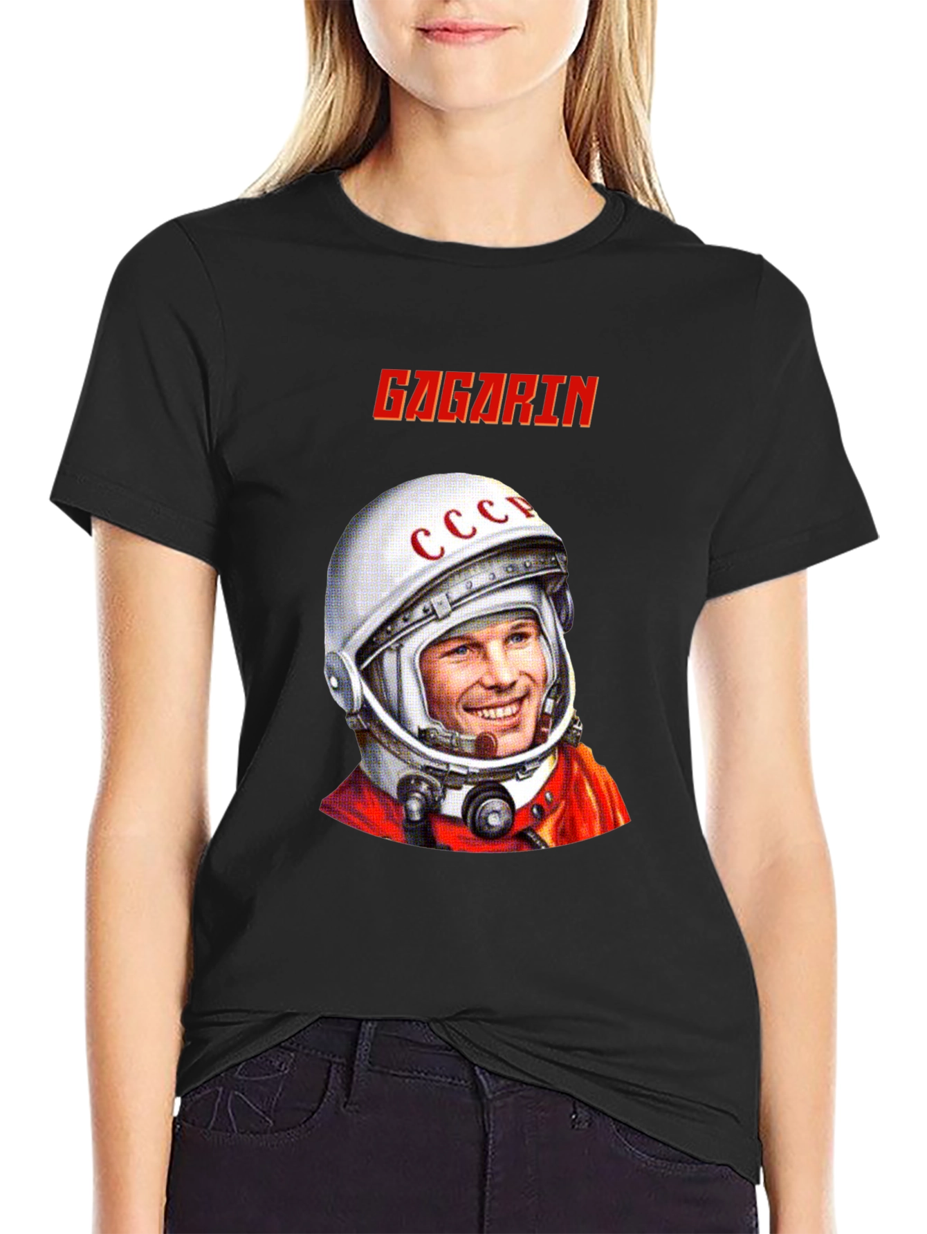 Gagarin Space Race T-Shirt - Black