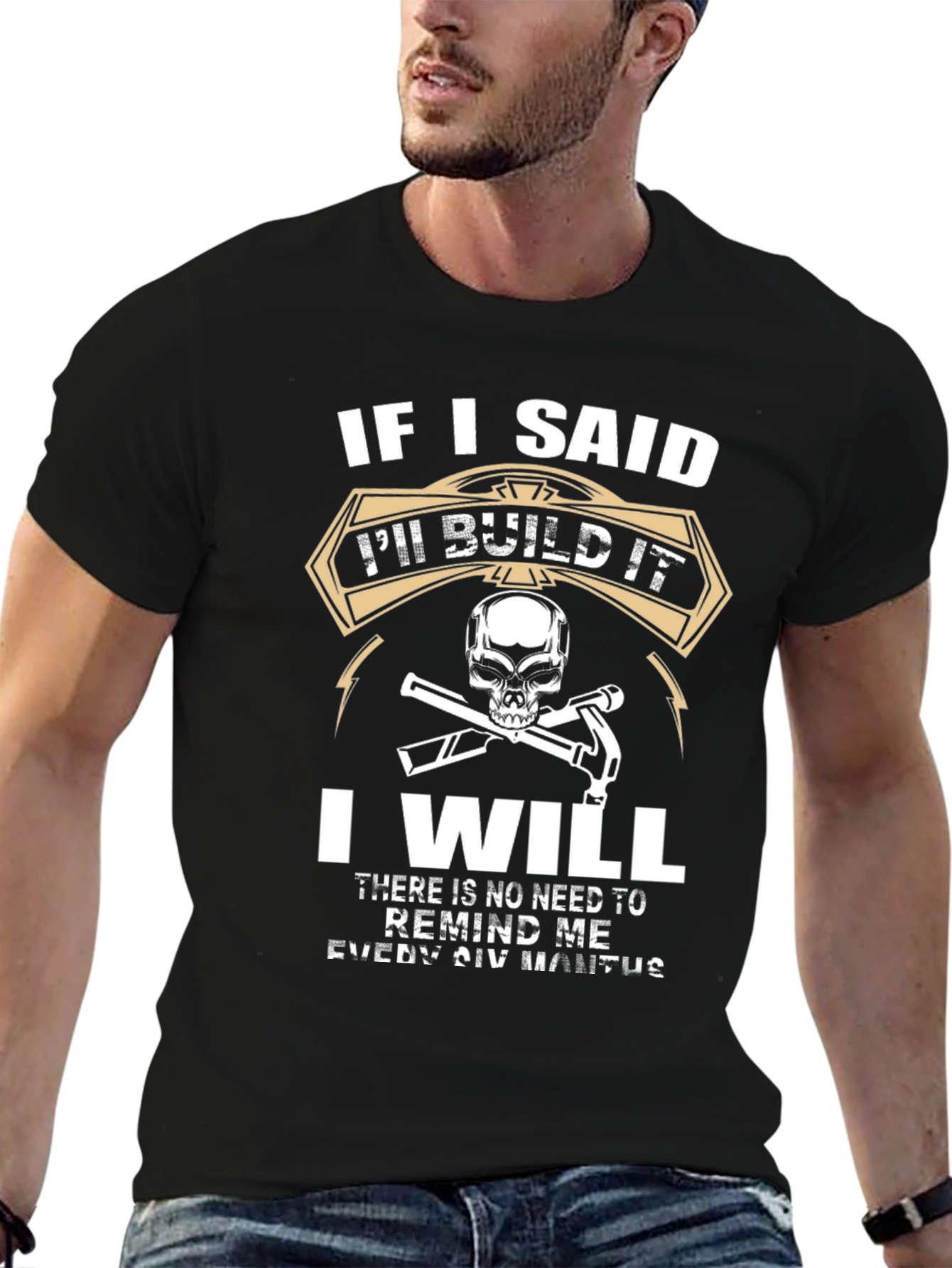 Ill Build It Black Graphic T-Shirt