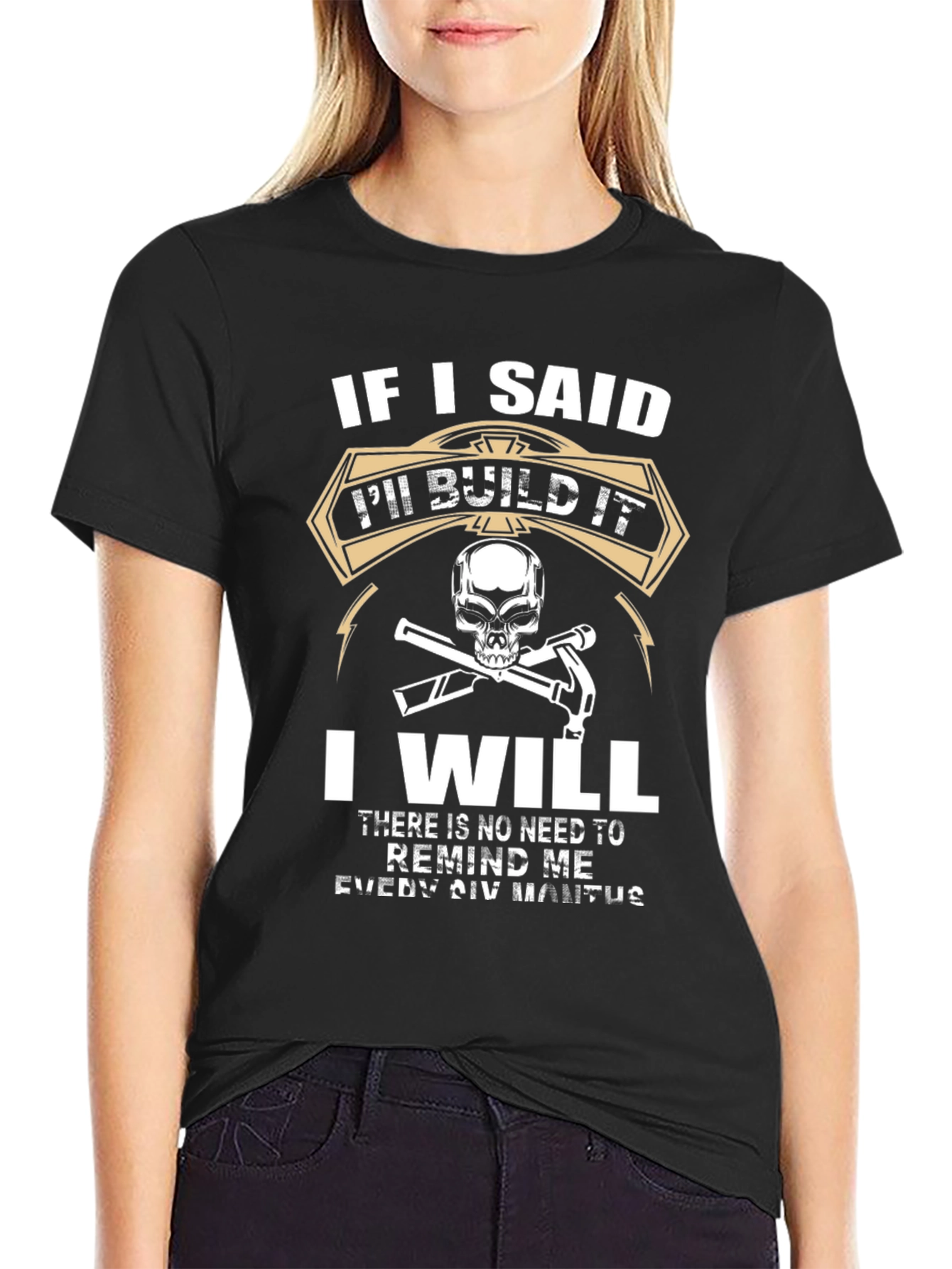 Ill Build It Black Graphic T-Shirt
