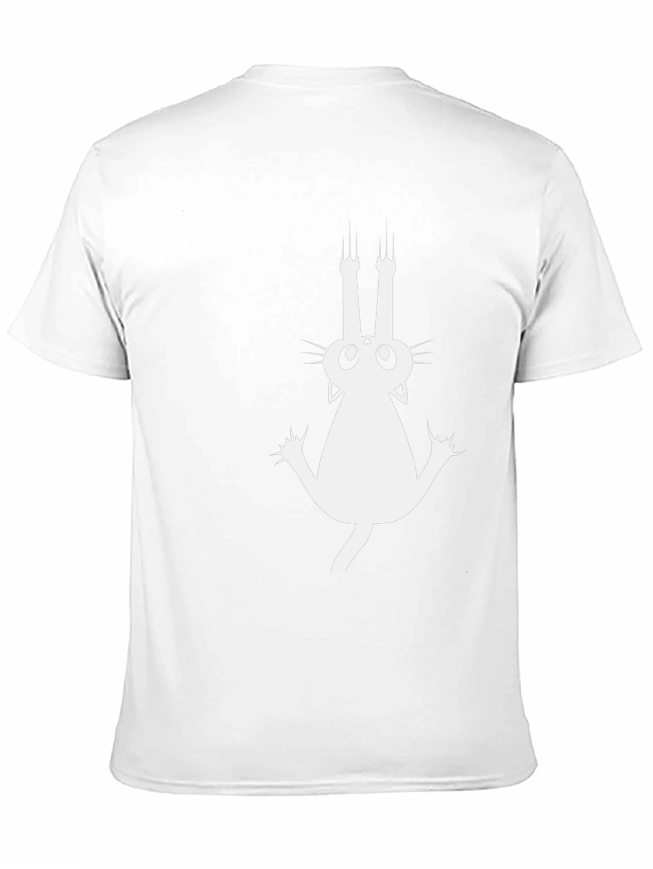 Climbing Cat Graphic Tee - Black Cotton Comfort