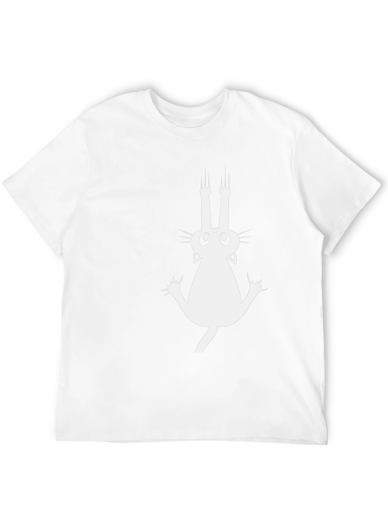 Climbing Cat Graphic Tee - Black Cotton Comfort