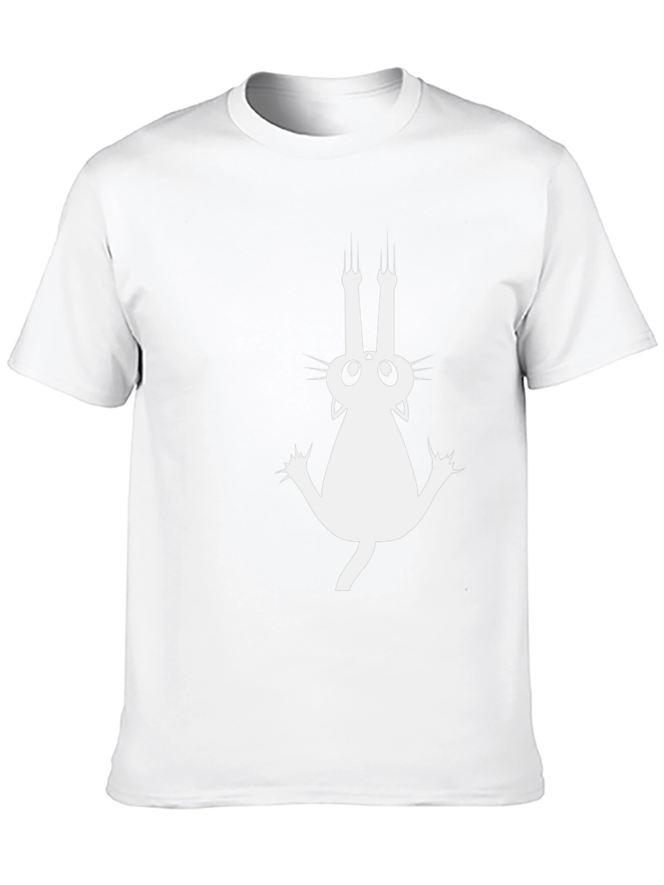 Climbing Cat Graphic Tee - Black Cotton Comfort