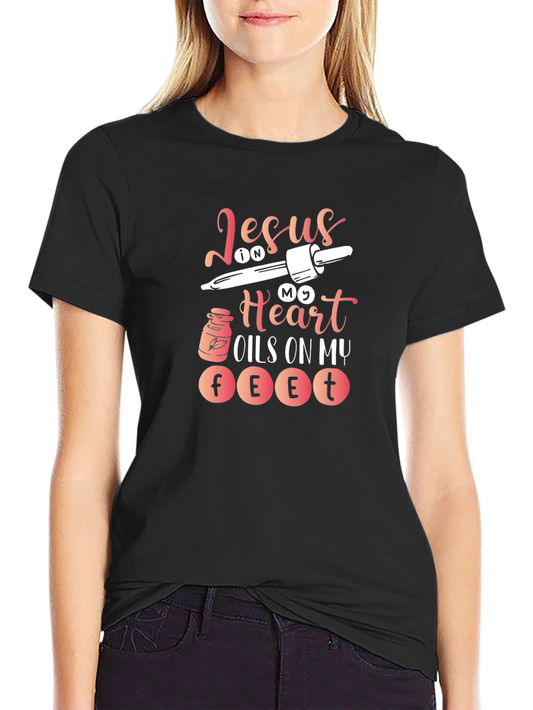 Jesus in my Heart T-Shirt Christian Faith Graphic Tee