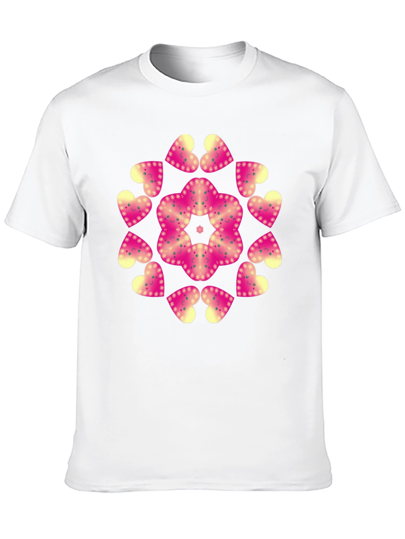 Heart Mandala Graphic Black T-Shirt