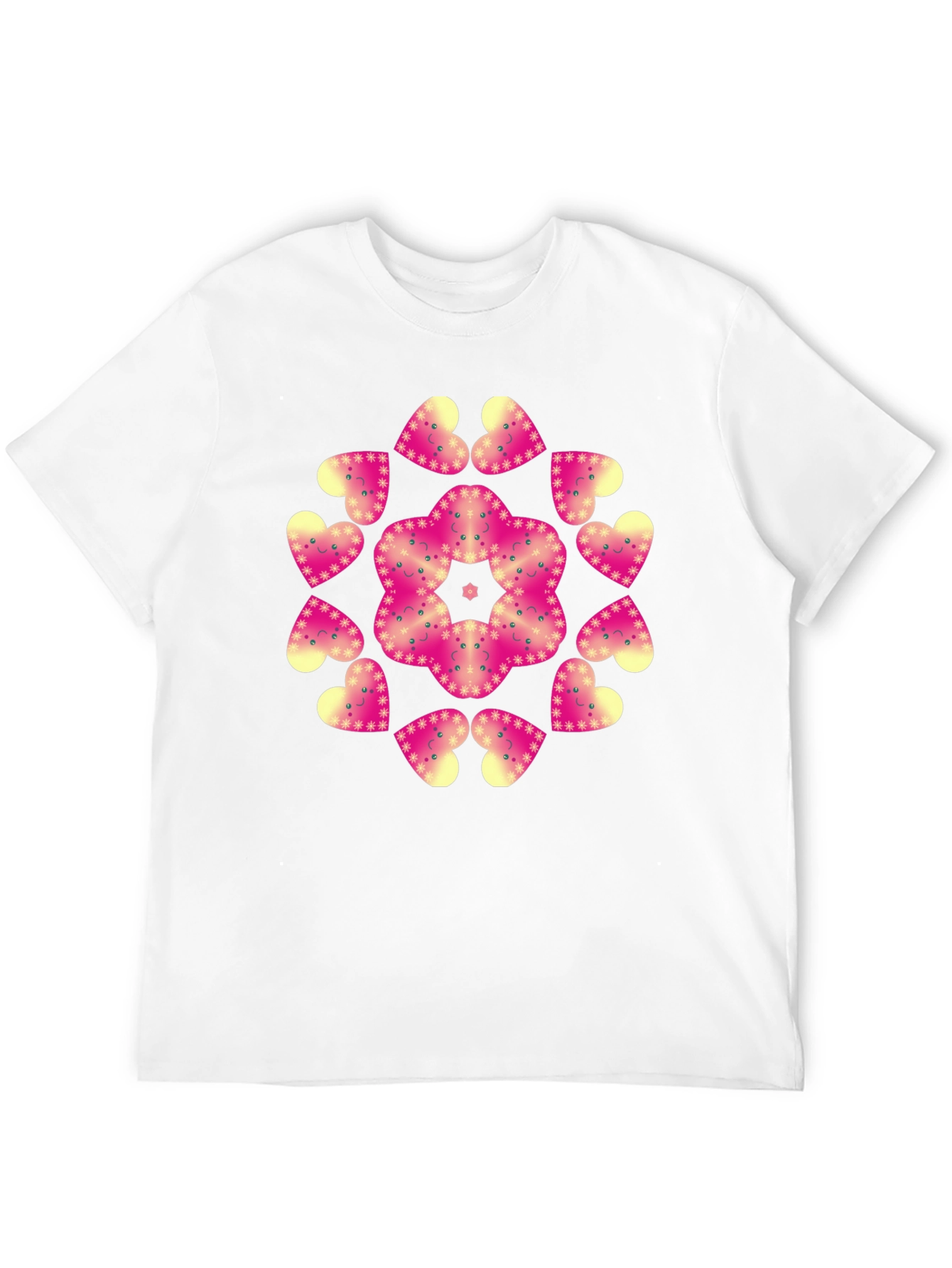 Heart Mandala Graphic Black T-Shirt