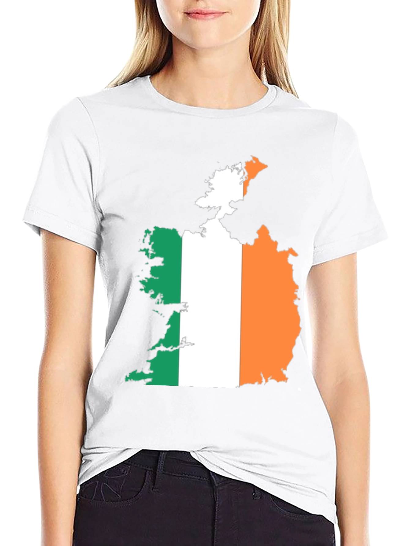 Irish Flag Map Graphic Tee - Black