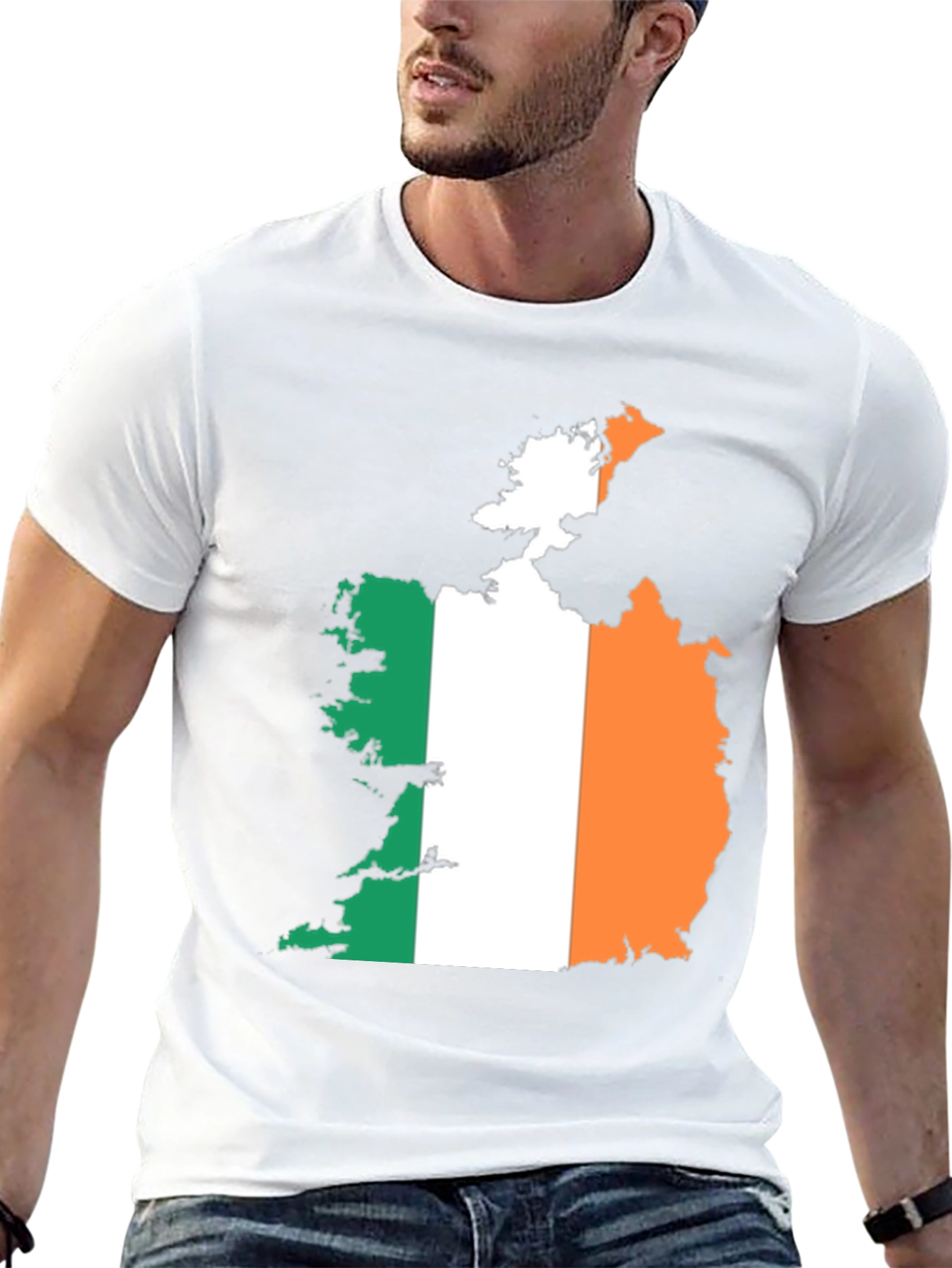 Irish Flag Map Graphic Tee - Black