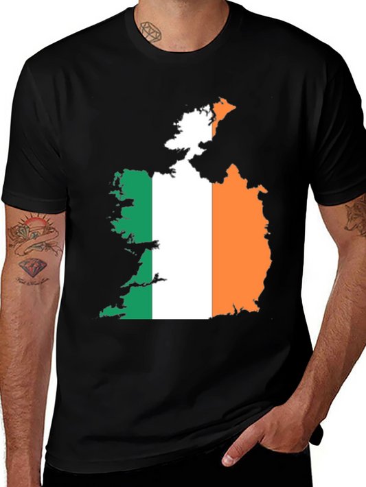 Irish Flag Map Graphic Tee - Black