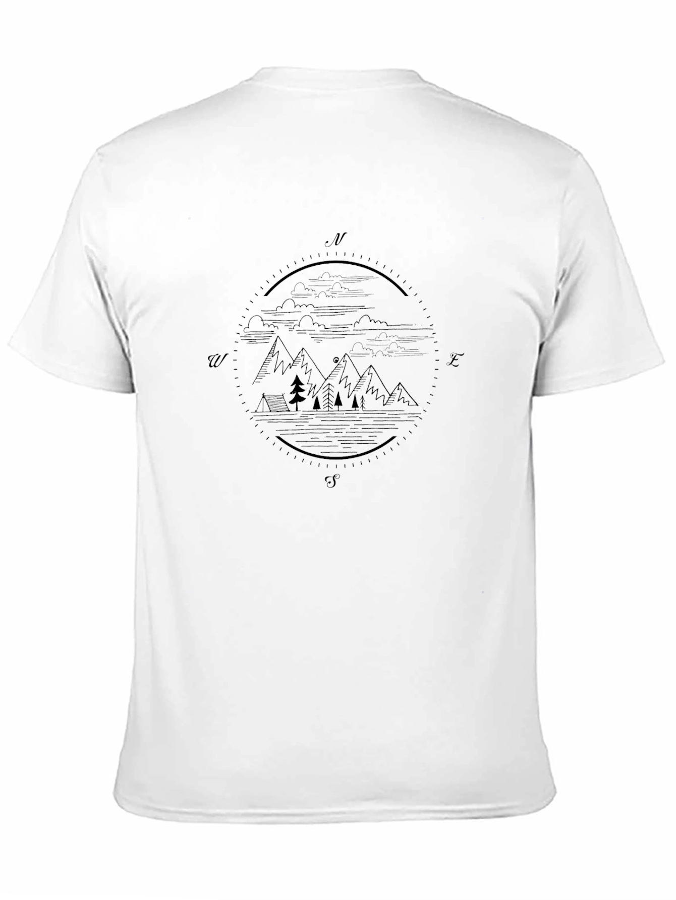 Mountain Compass Graphic T-Shirt