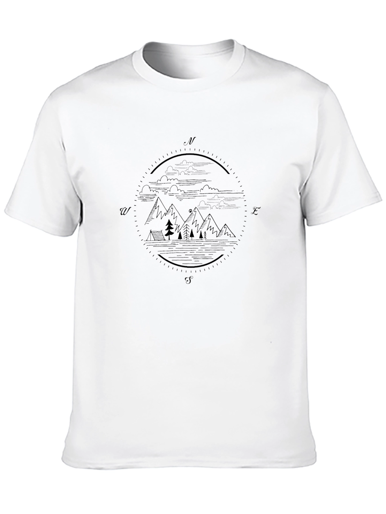 Mountain Compass Graphic T-Shirt