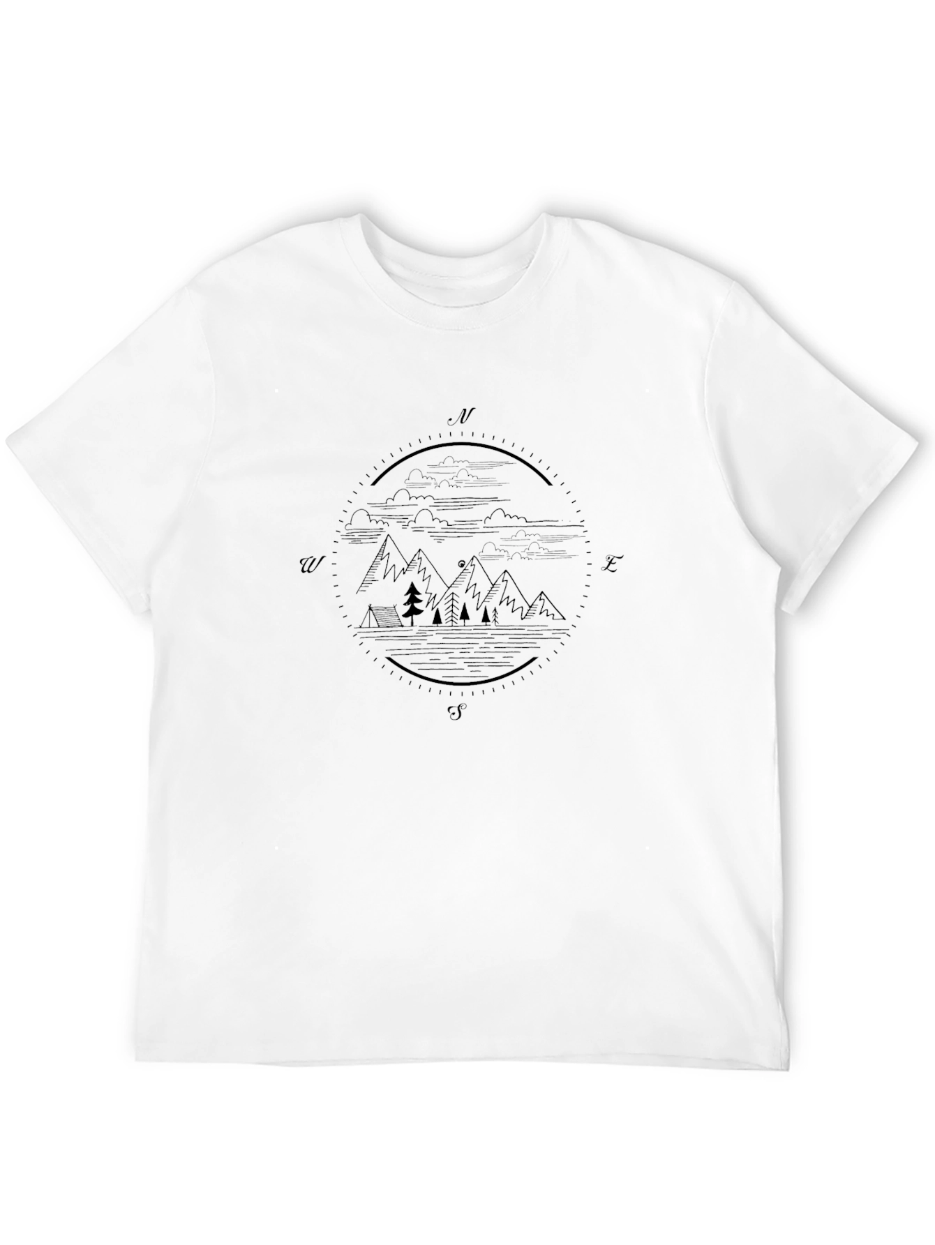 Mountain Compass Graphic T-Shirt