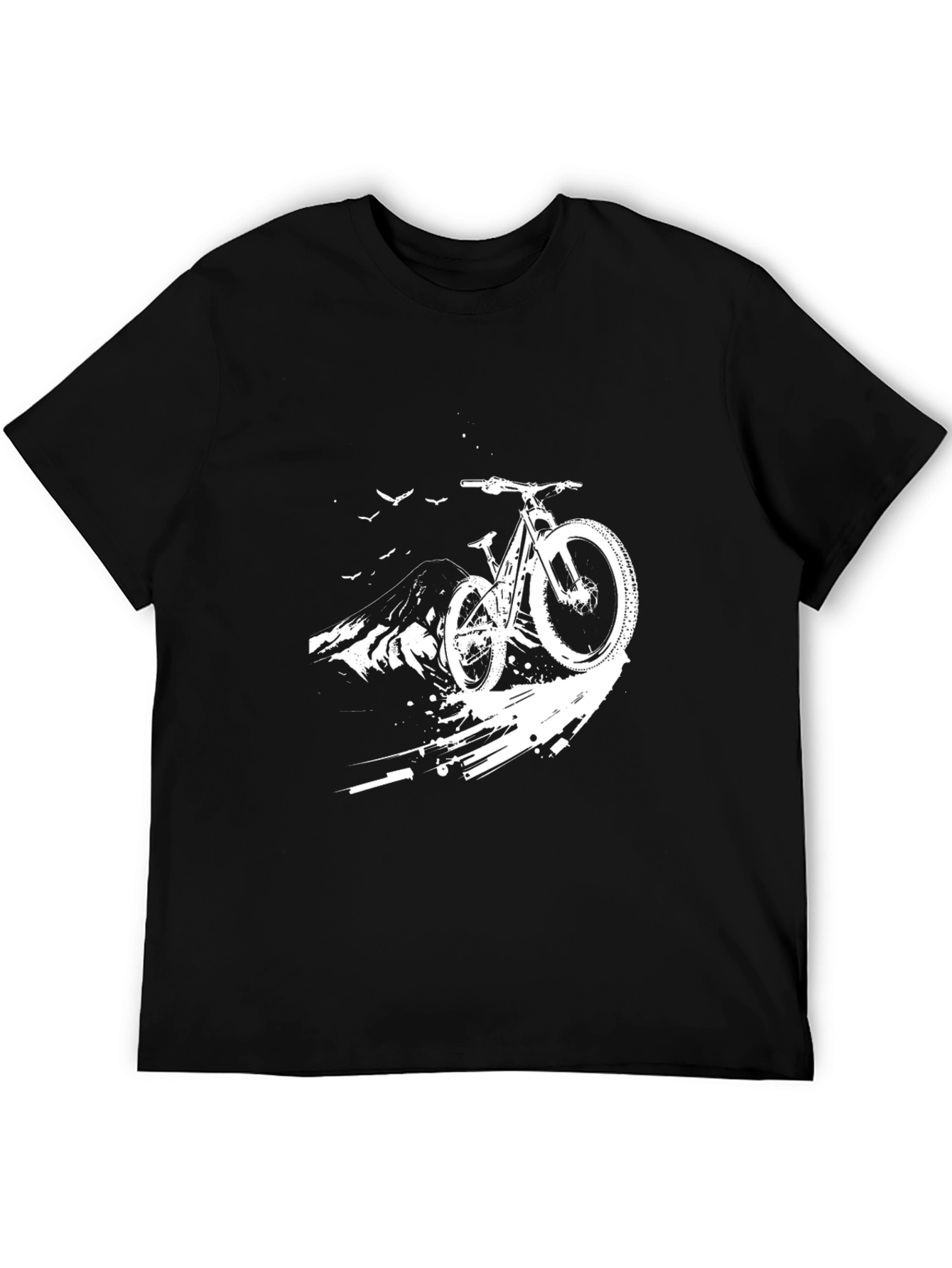 Mountain Biking Graphic Tee - Black