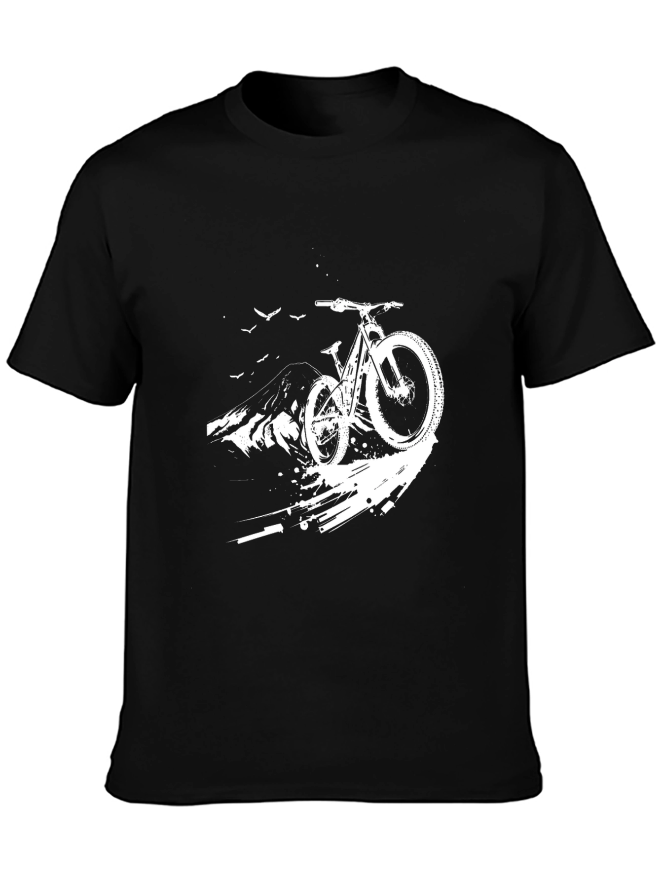 Mountain Biking Graphic Tee - Black