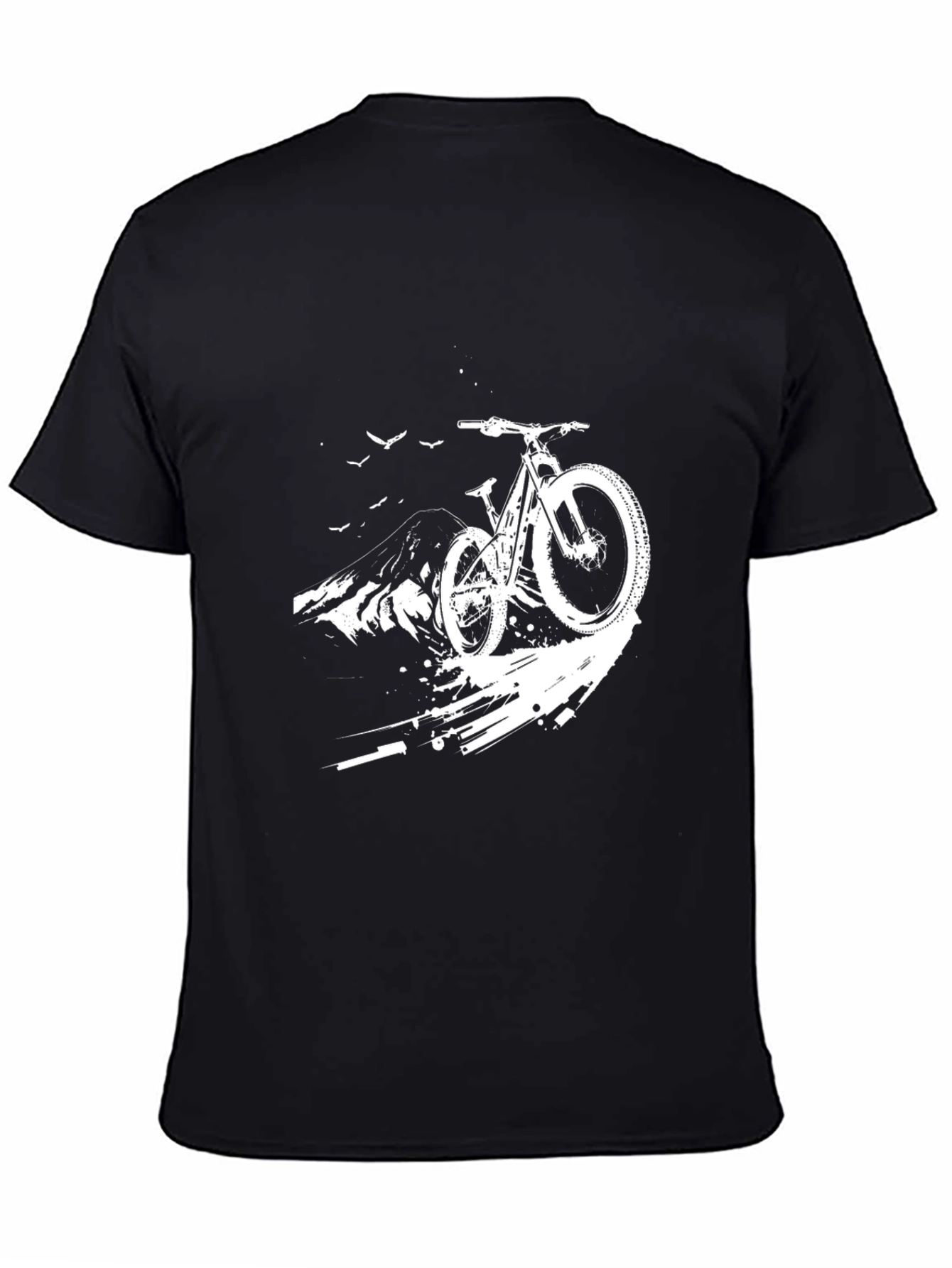 Mountain Biking Graphic Tee - Black